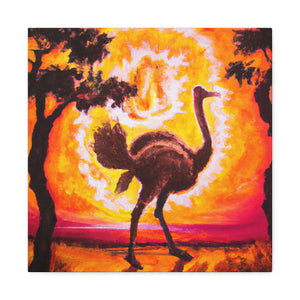 "Ostrich Plumes Deco" - Canvas