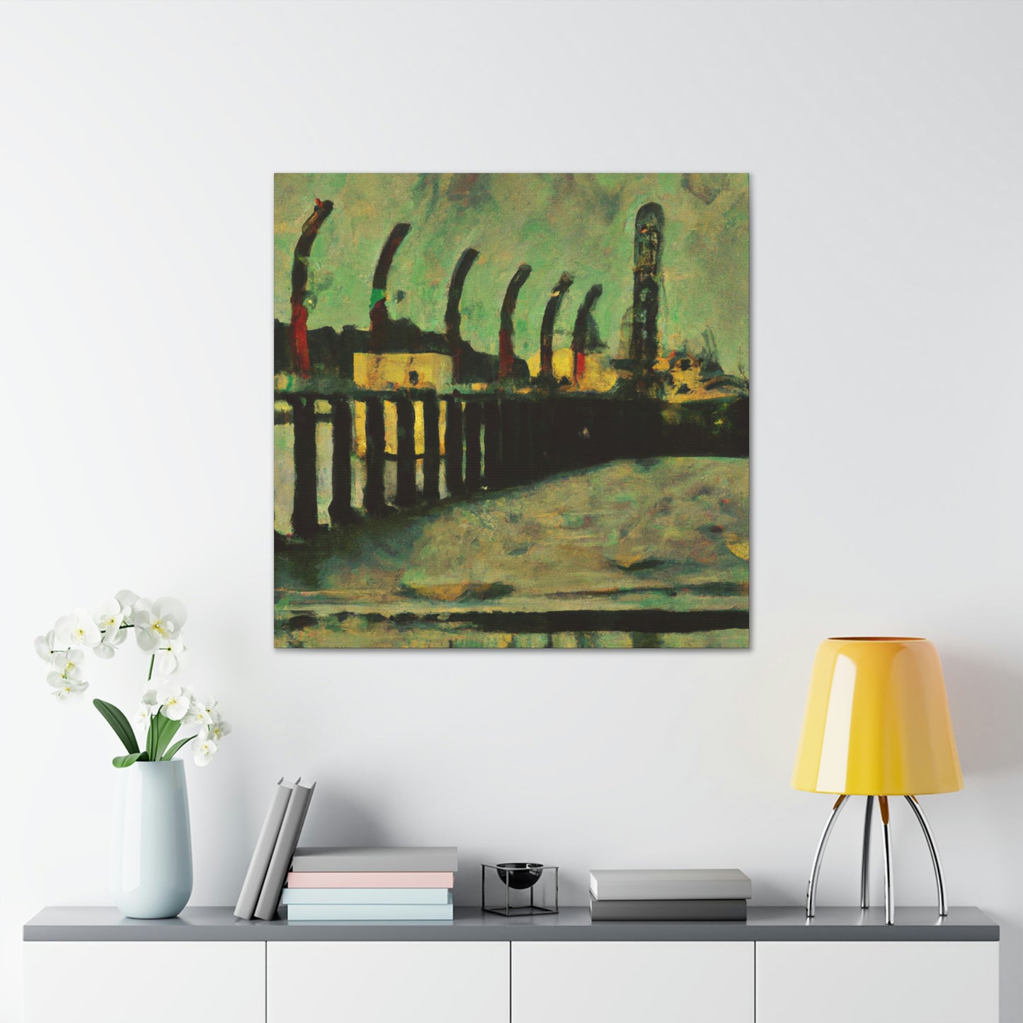 Pier at Nightfall - Canvas