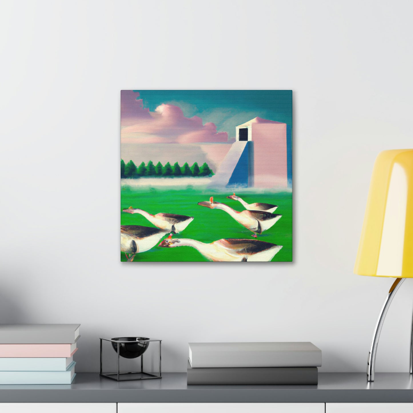 "Geese in the Water" - Canvas