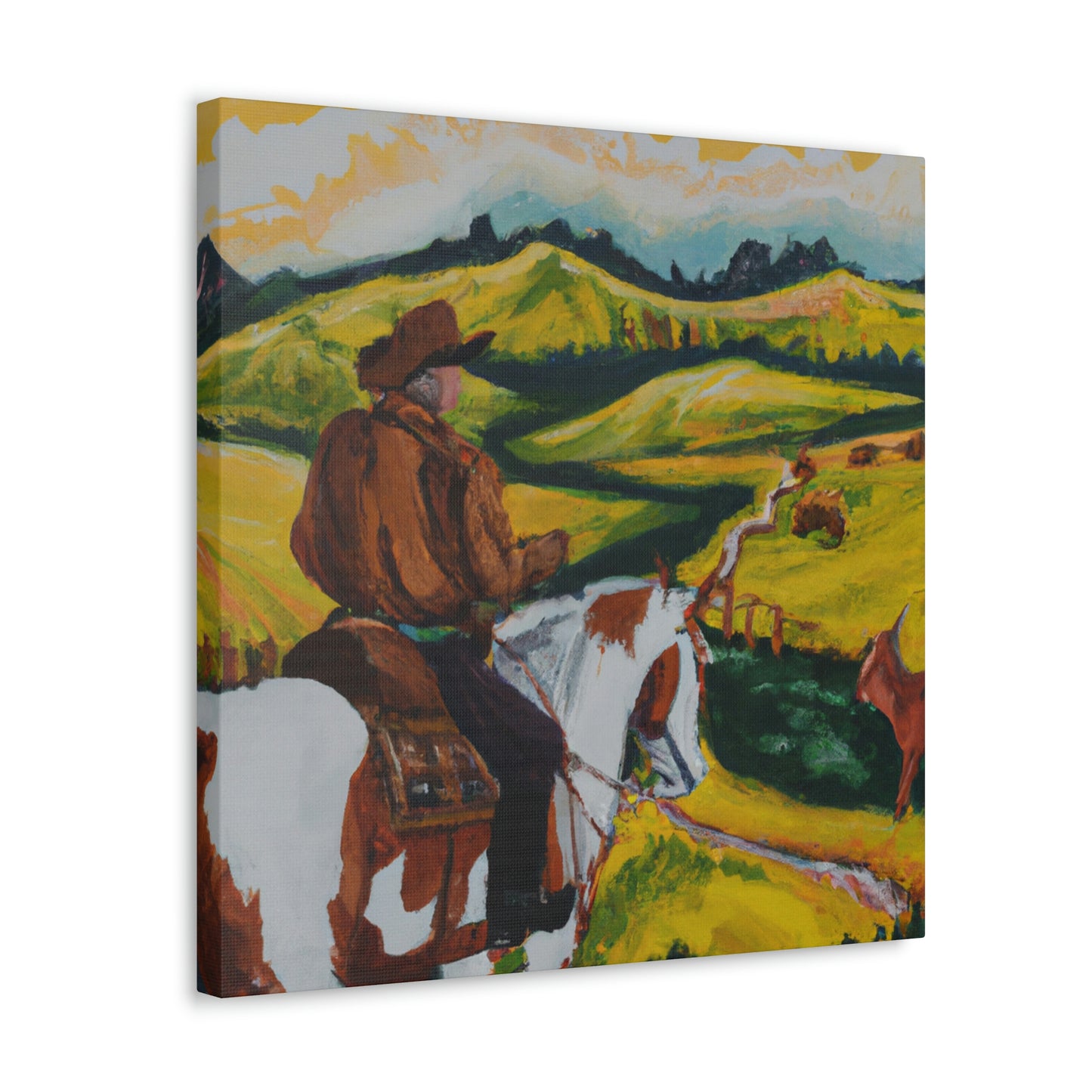 "The Rural Barnyard Scene" - Canvas