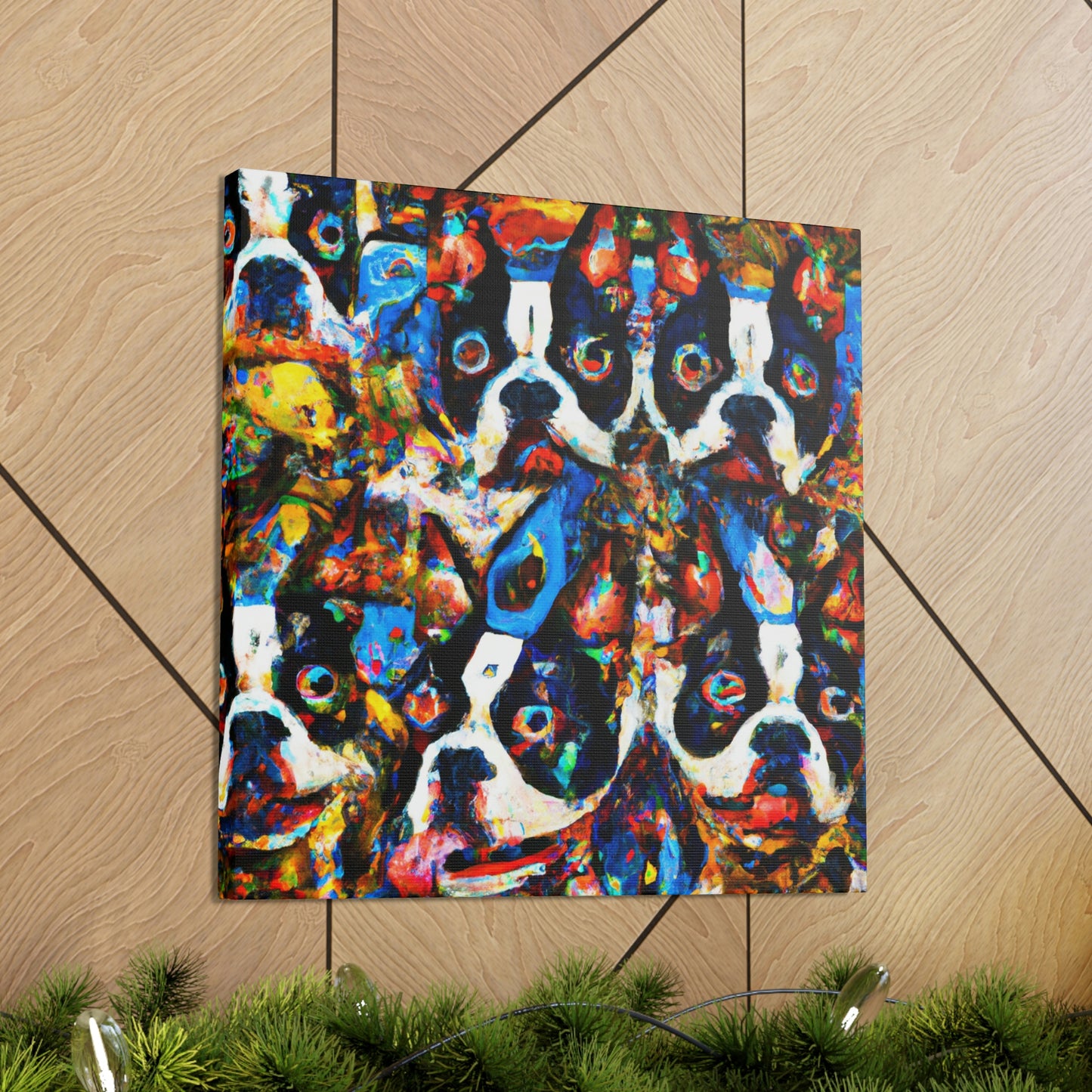 "Boston's Adorable Terrier" - Canvas