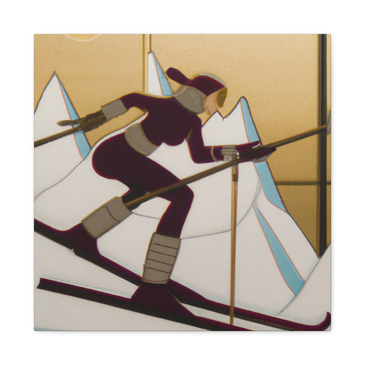 Gleaming Ski Slalom - Canvas