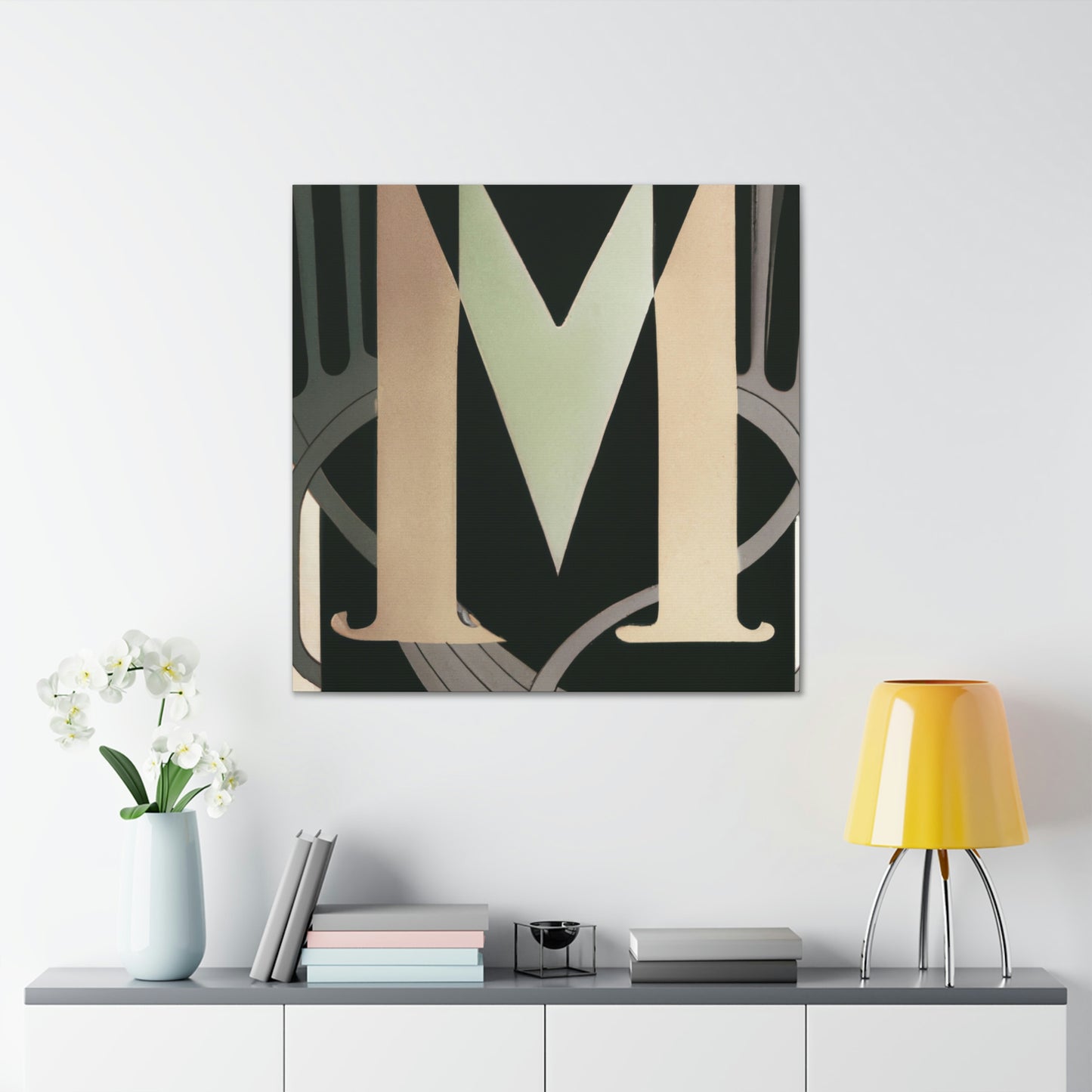 "M in Deco Splendor" - Canvas