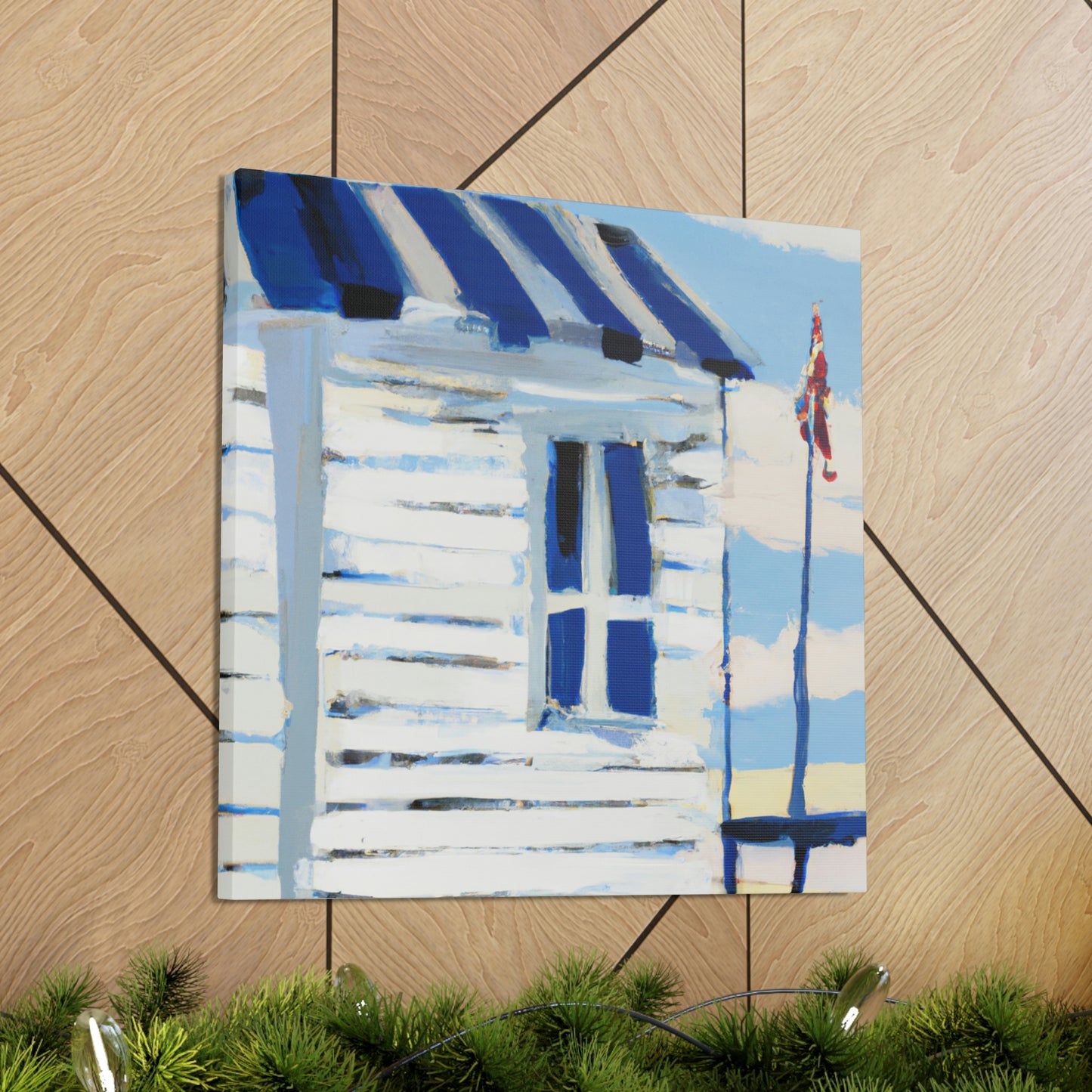 "Beach Hut Expressionism" - Canvas