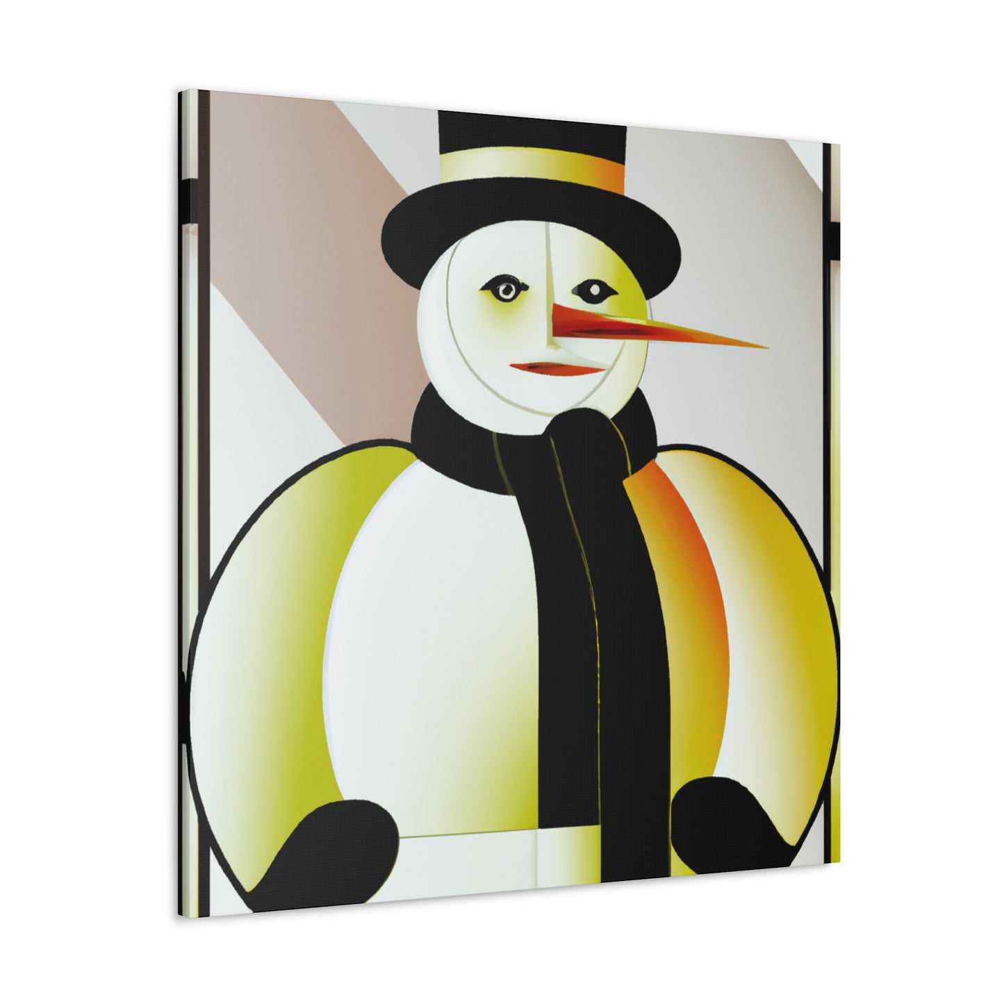 "Frosty Snowman Deco" - Canvas