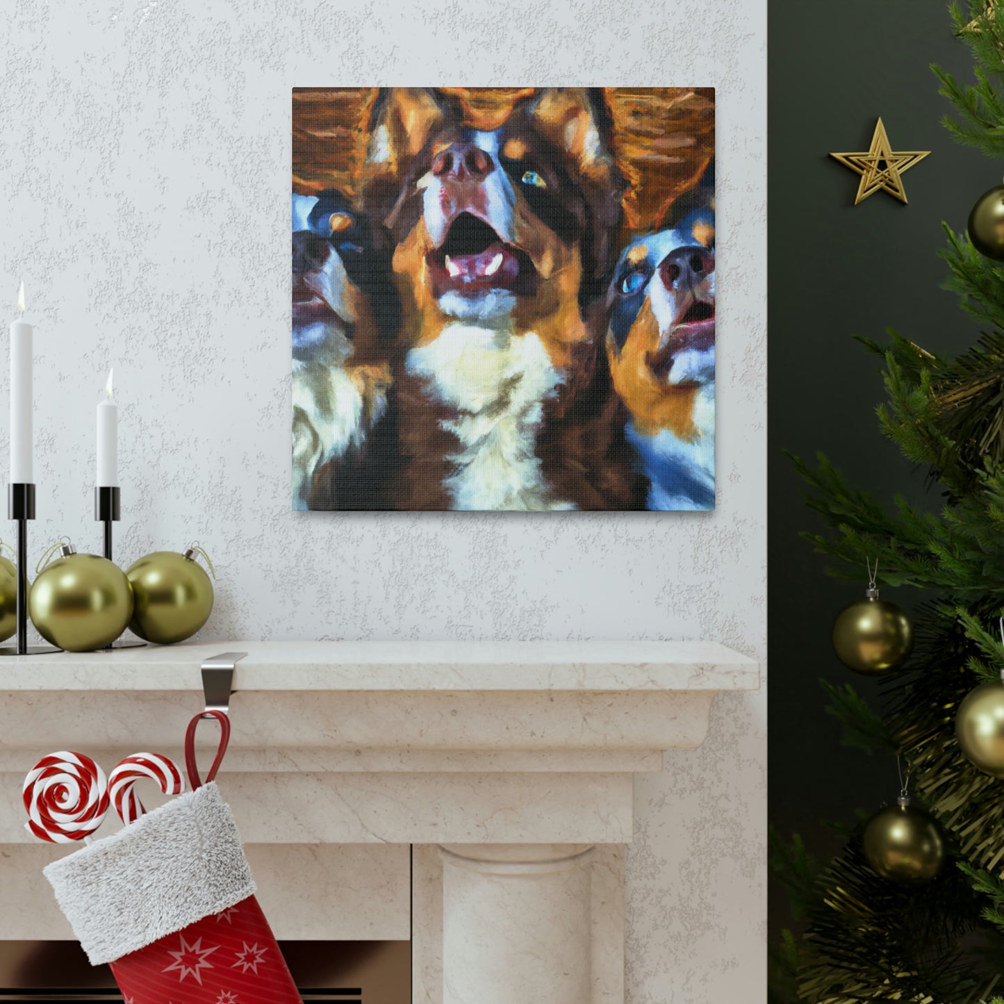 Aussie Shepherd Majesty - Canvas