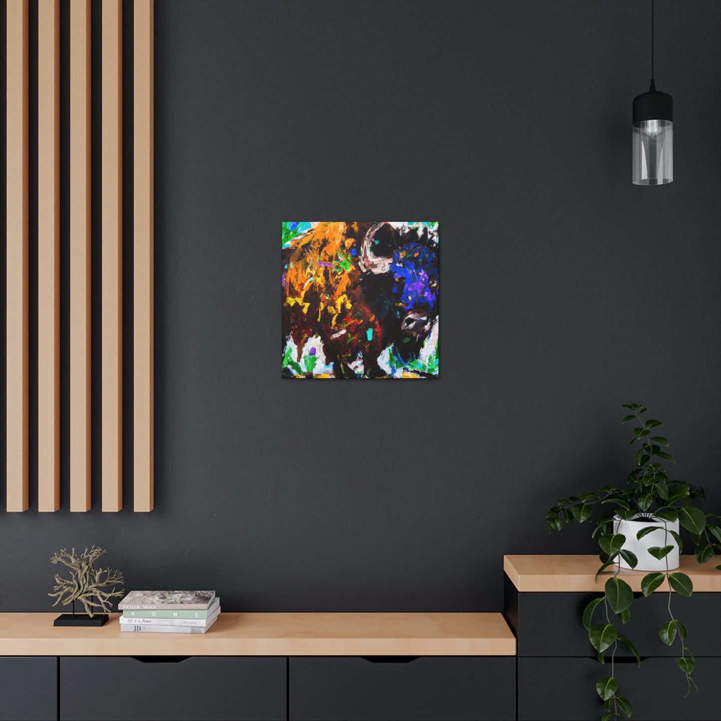 "Majestic Bison Stampede" - Canvas