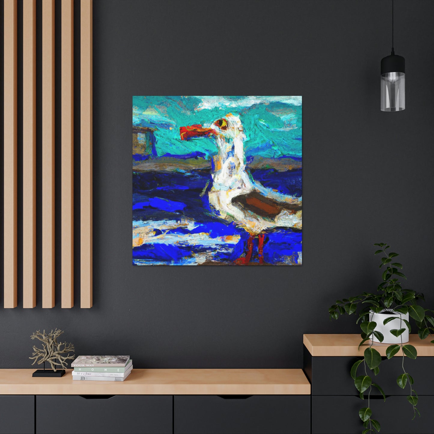 "Seagulls on the Beach" - Canvas