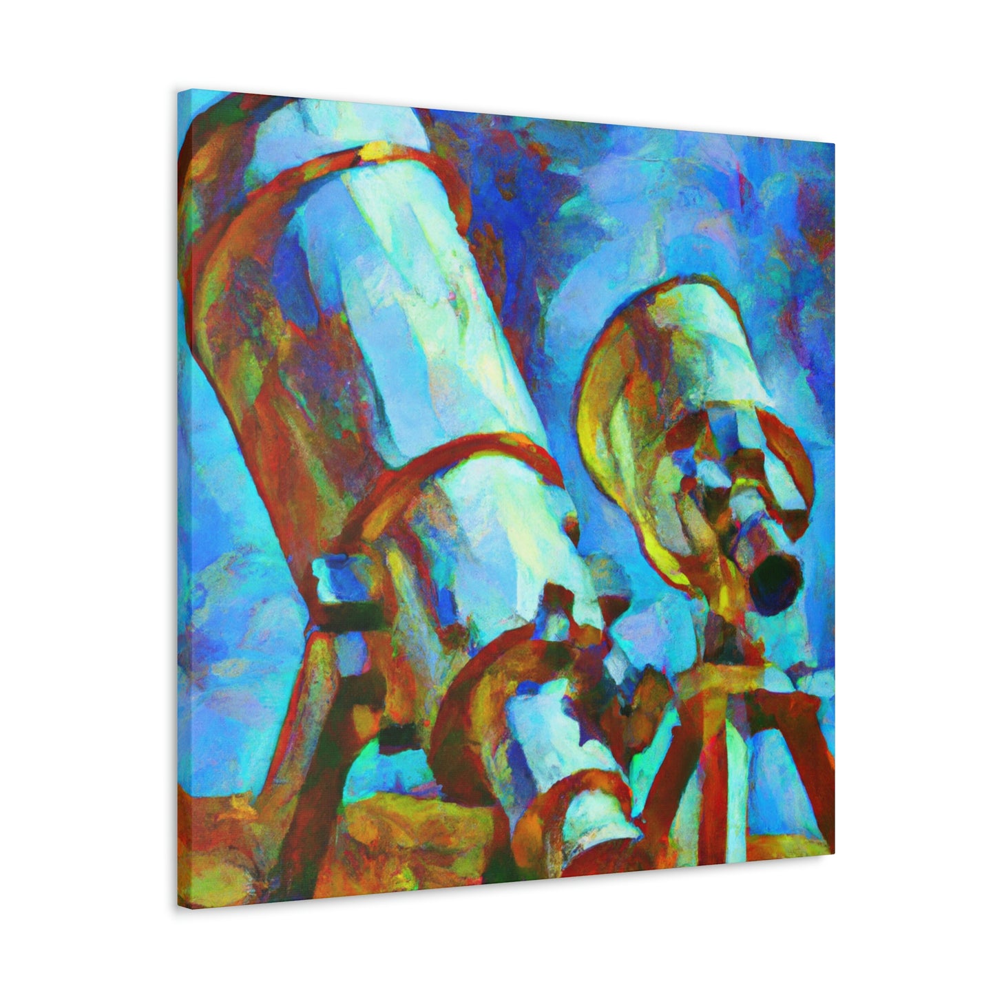 "Stargazing Through Telescopes" - Canvas