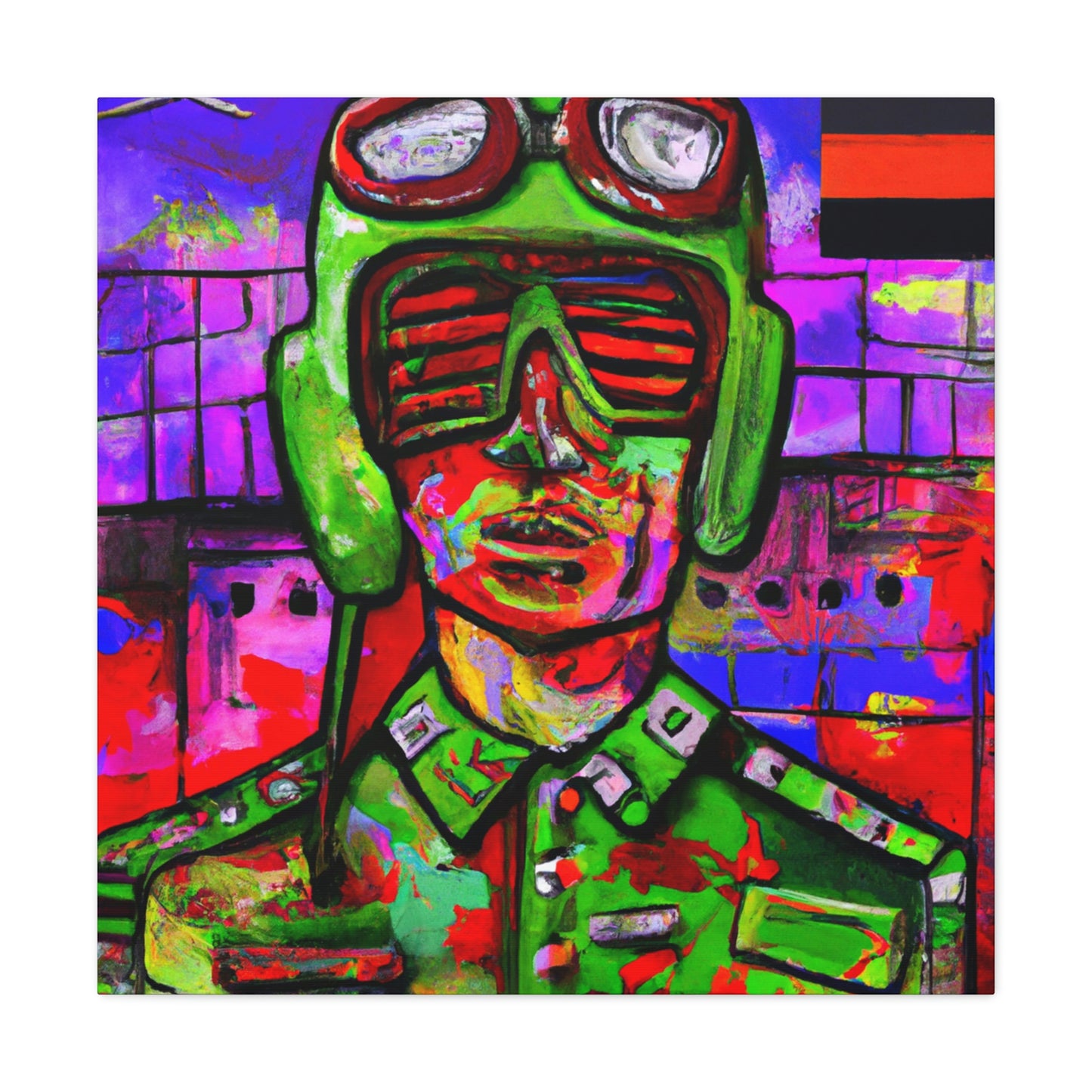 Aviator Soars Fauvism - Canvas