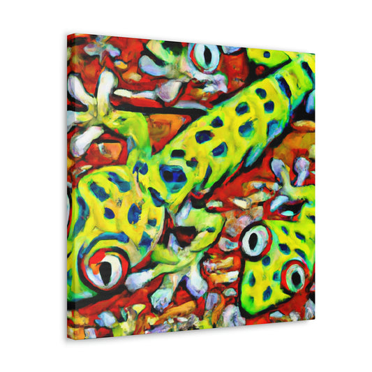 Green Gecko Groove. - Canvas