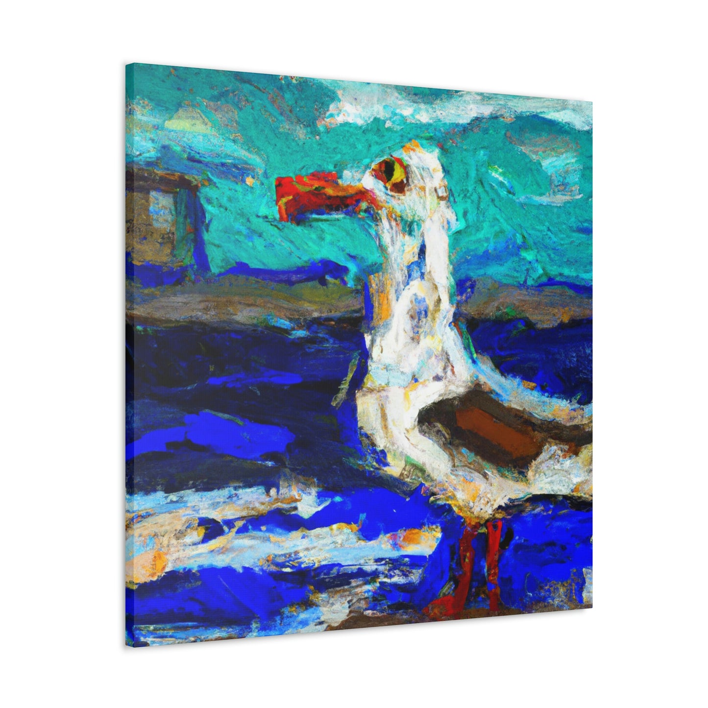 "Seagulls on the Beach" - Canvas