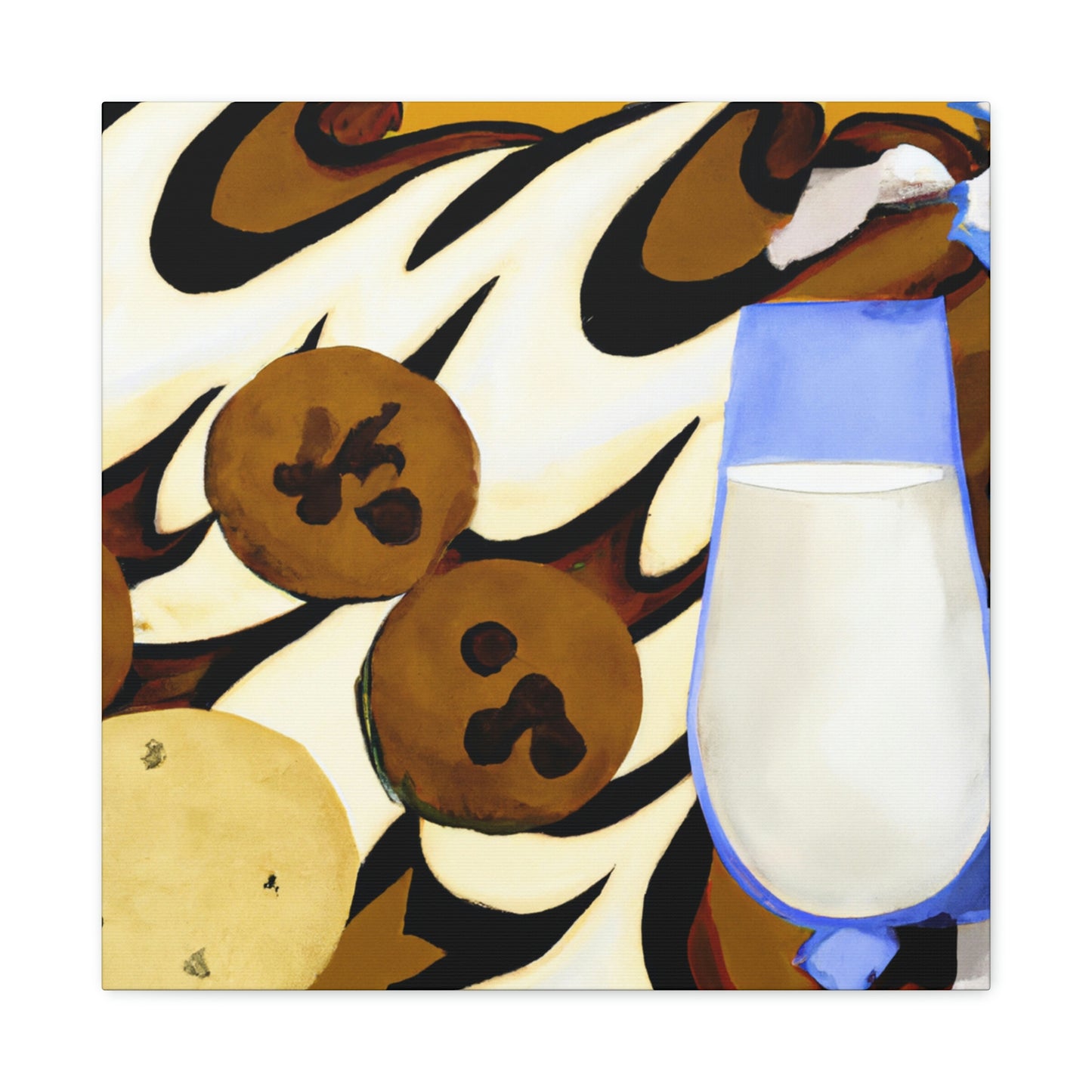 "Milk and Cookies Deco" - Canvas