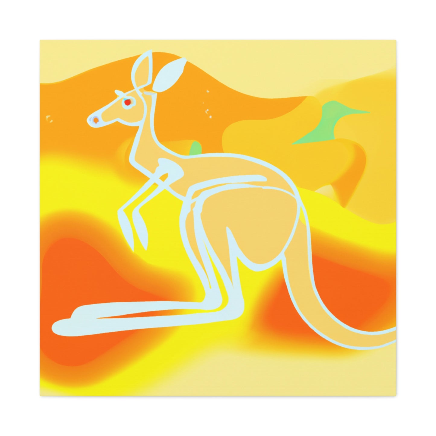 Kangaroo's Living Vividly - Canvas