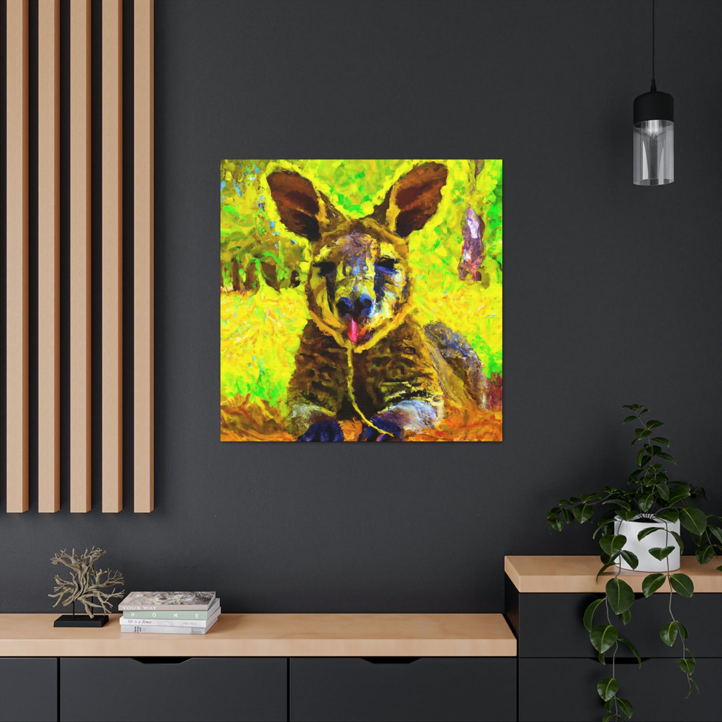 "Wallaby in Pastel Tones" - Canvas