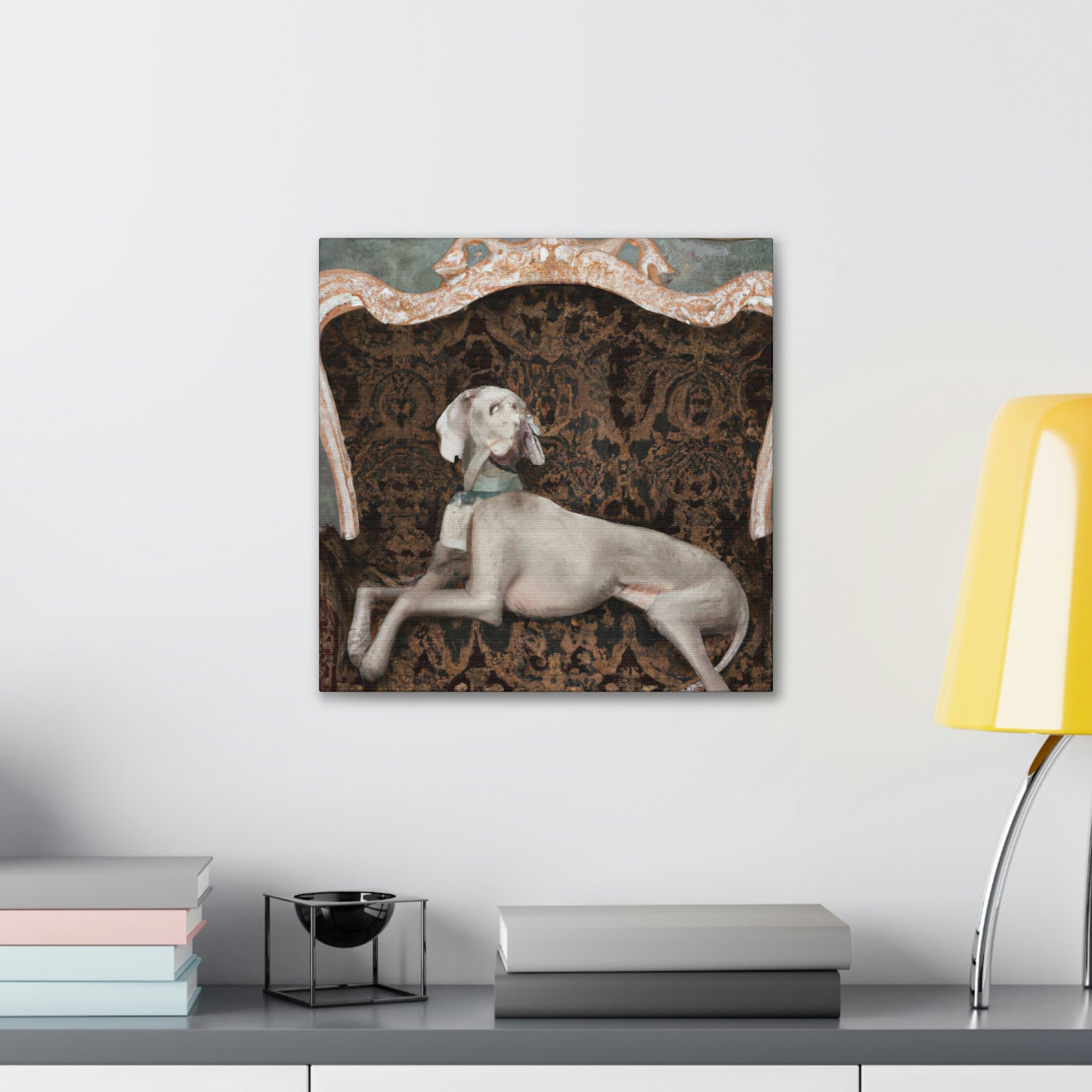 "Weimaraner at Play" - Canvas