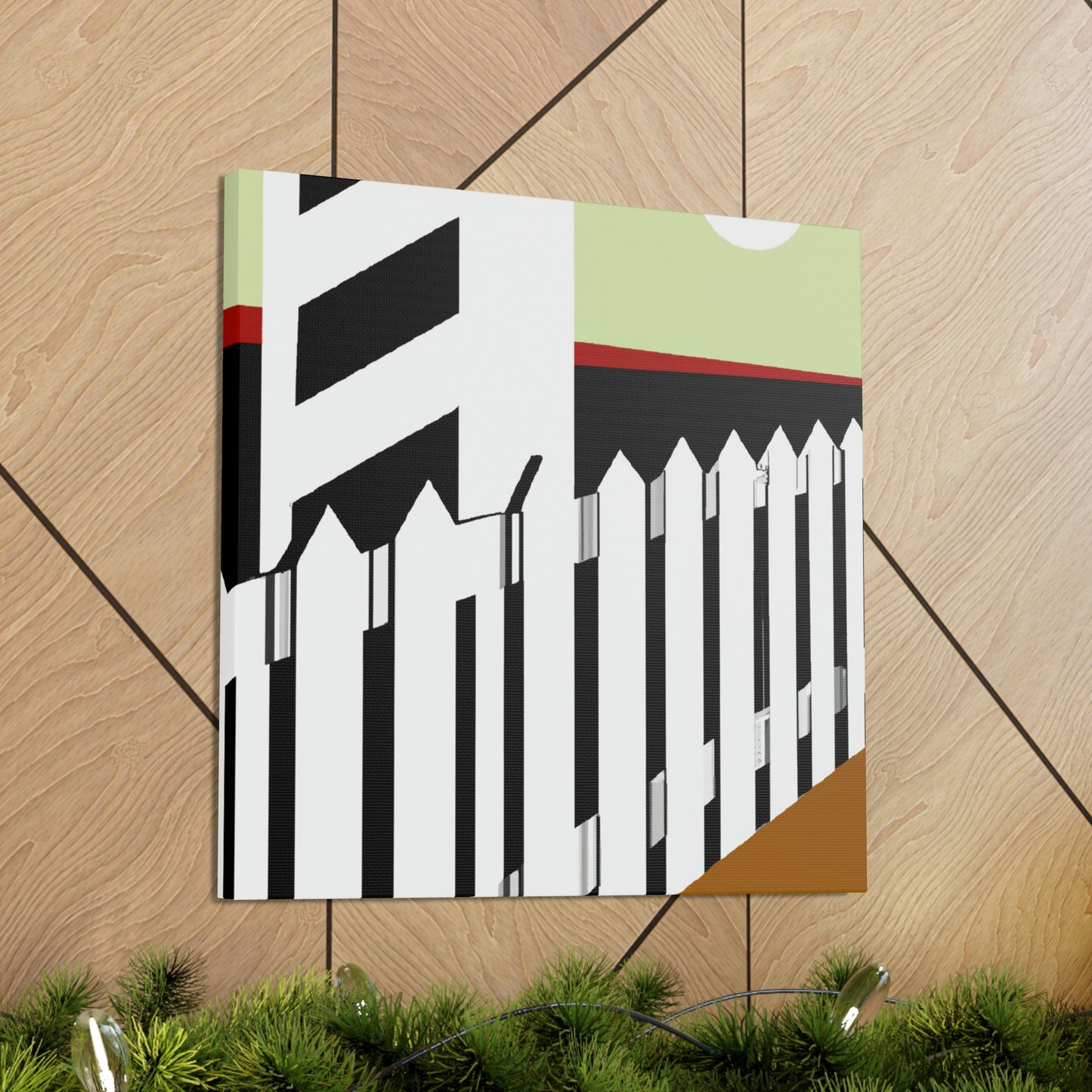 "Barnyard Fence Ablaze" - Canvas