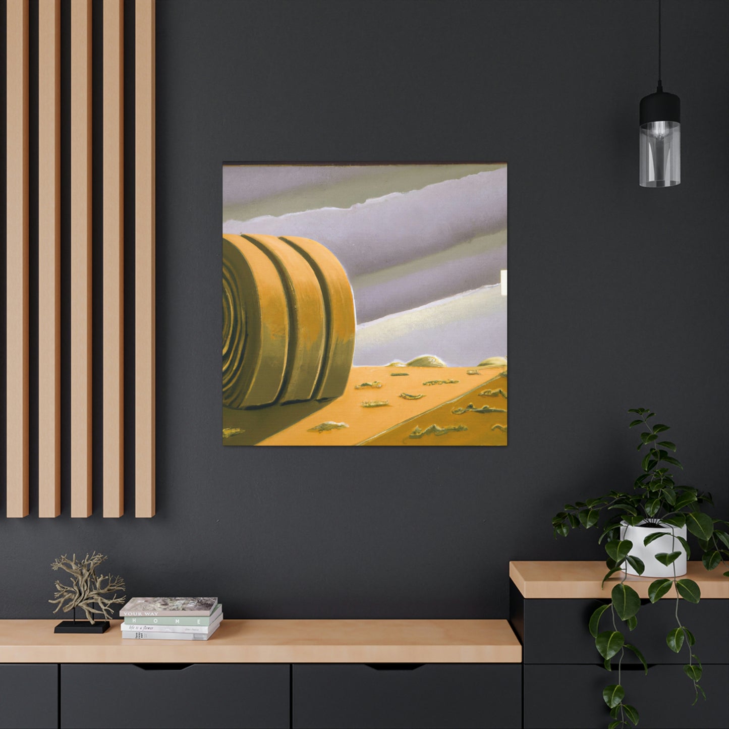 "Hay Bales in Deco". - Canvas