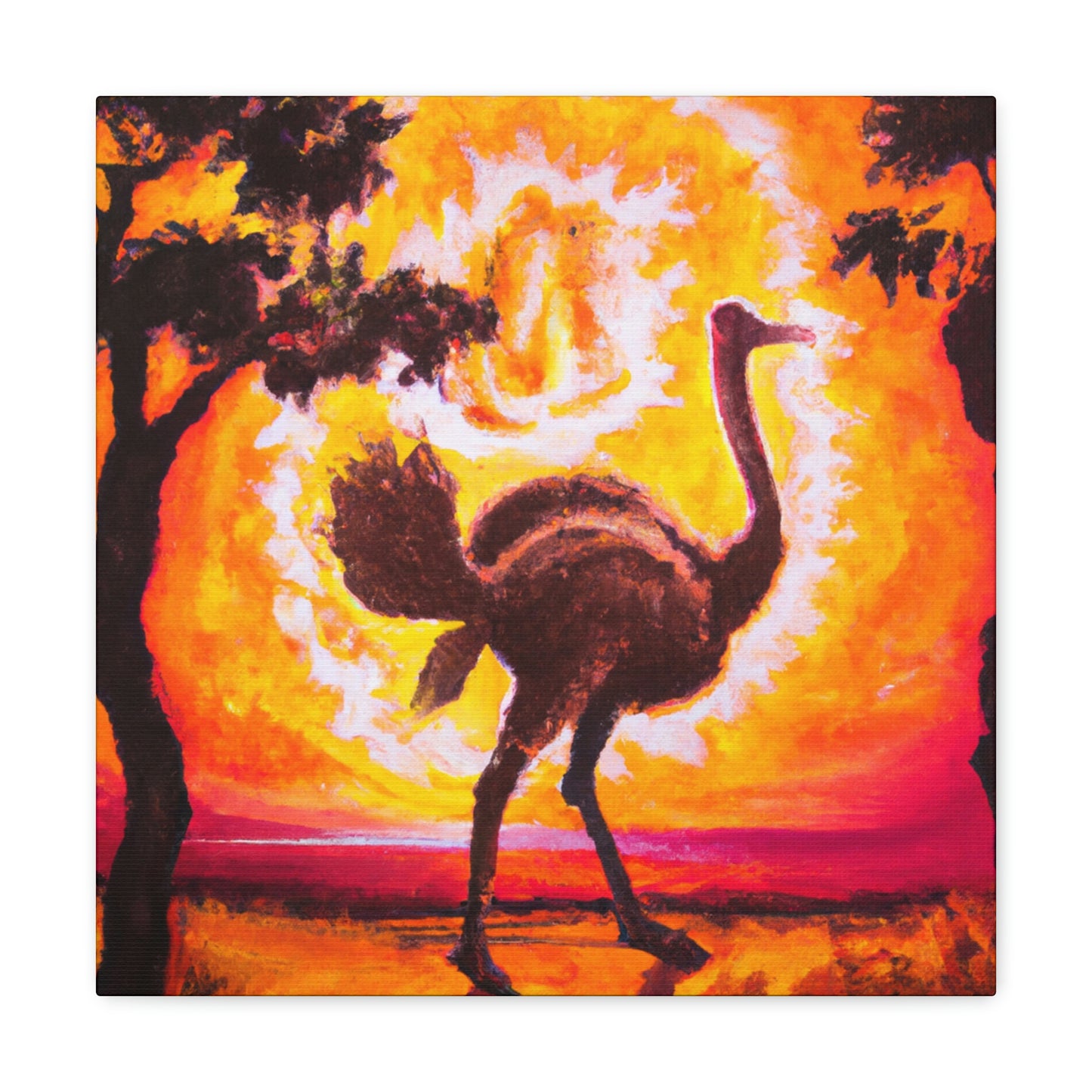 "Ostrich Plumes Deco" - Canvas