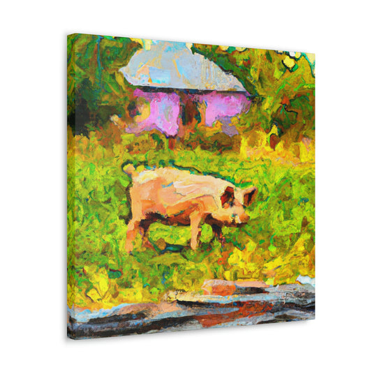 "Pig in Impressionism" - Canvas