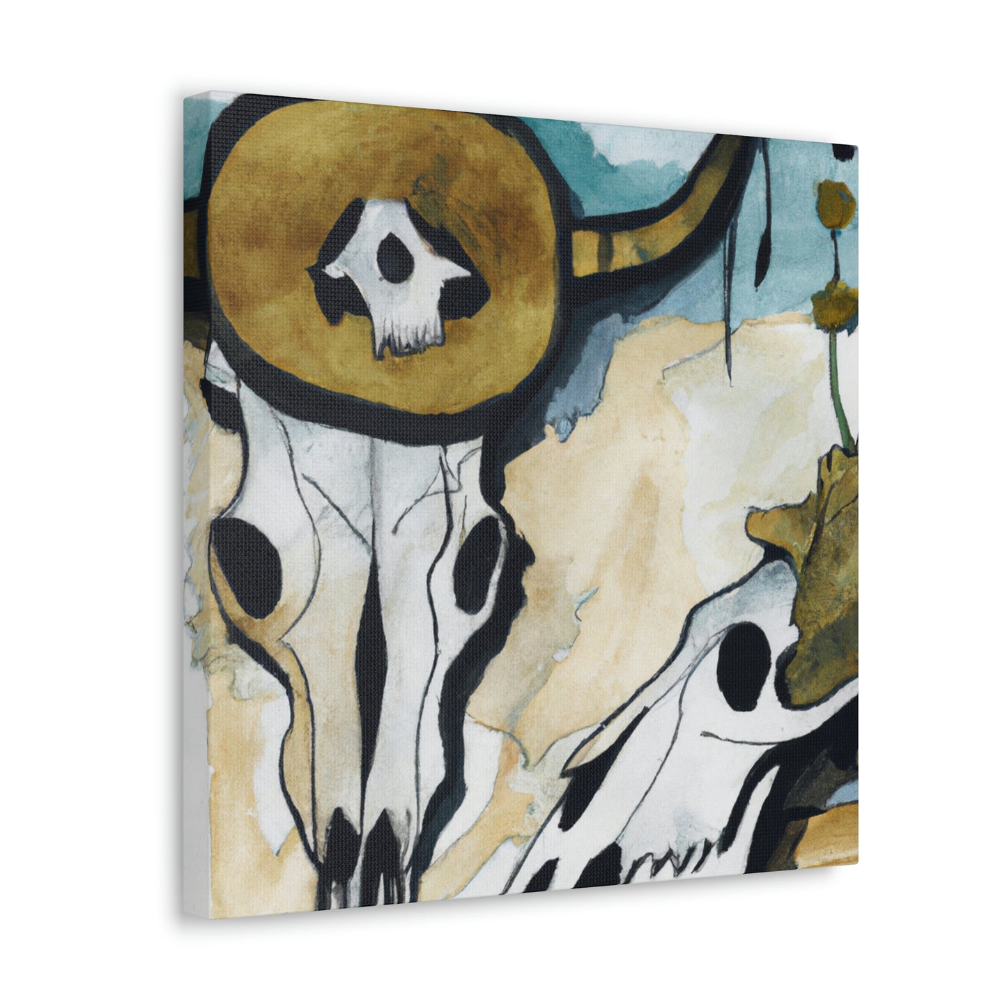 "Cow Skull in Vision" - Canvas