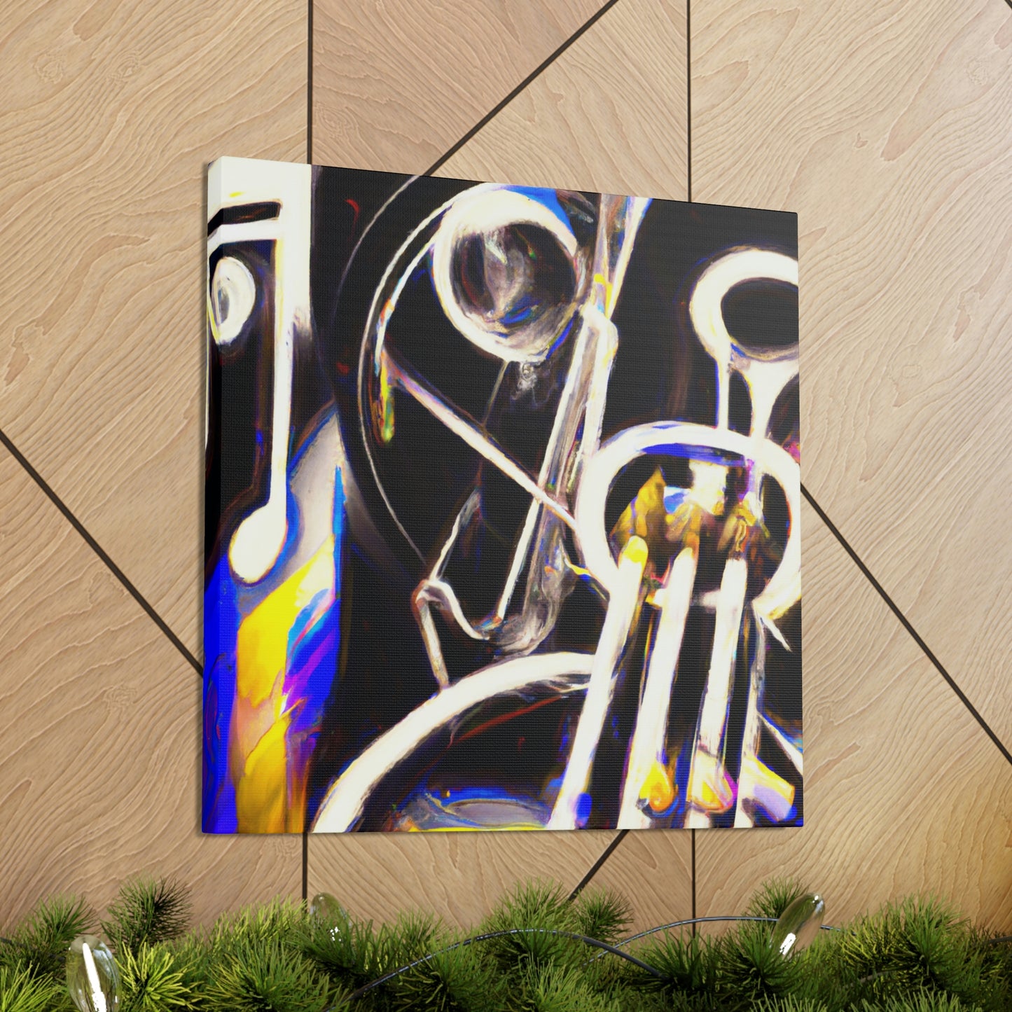 Trombone Abstract Expressionism - Canvas