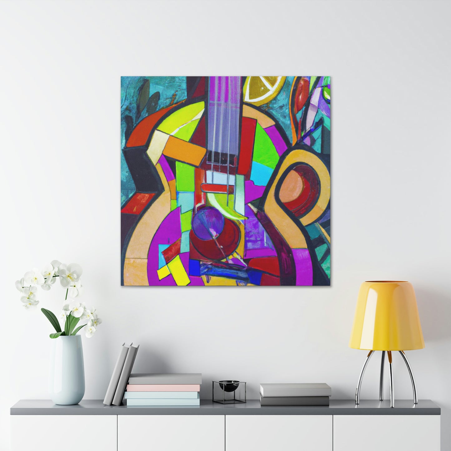 Mandolin in Moonlight. - Canvas