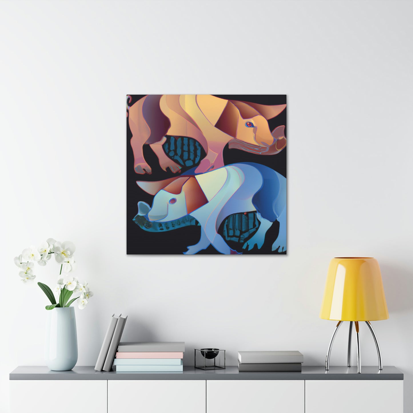 Pigs in Art Deco - Canvas