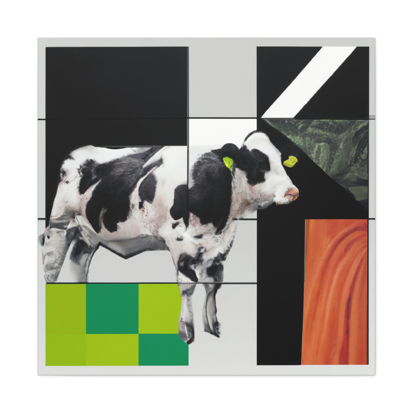 Cow's Lifelike Lament - Canvas