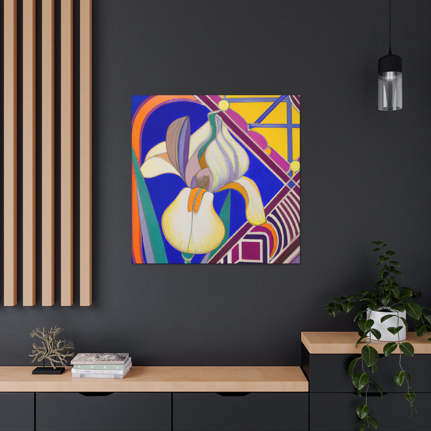 "Iris in Azure Splendor" - Canvas