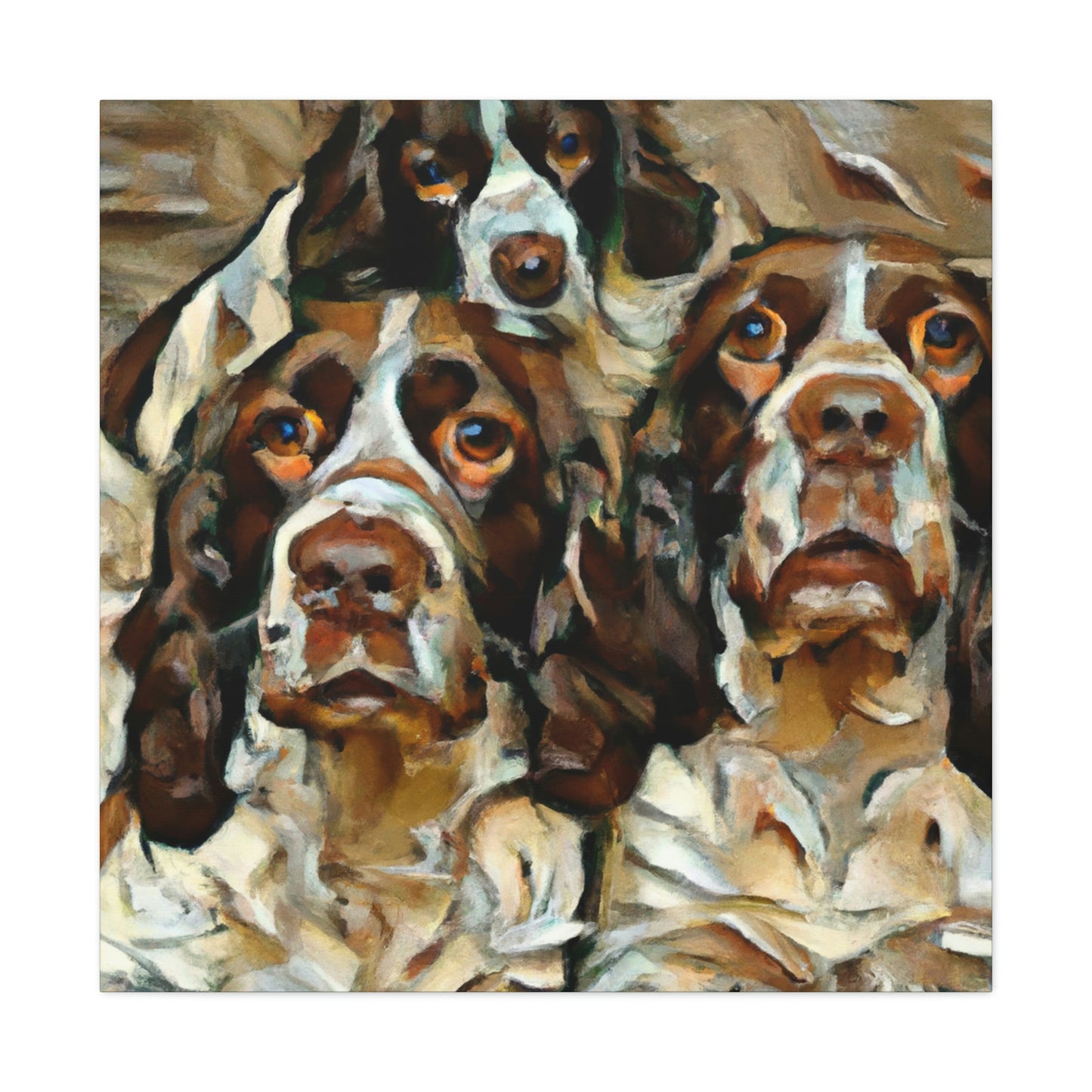 English Springer Watching - Canvas