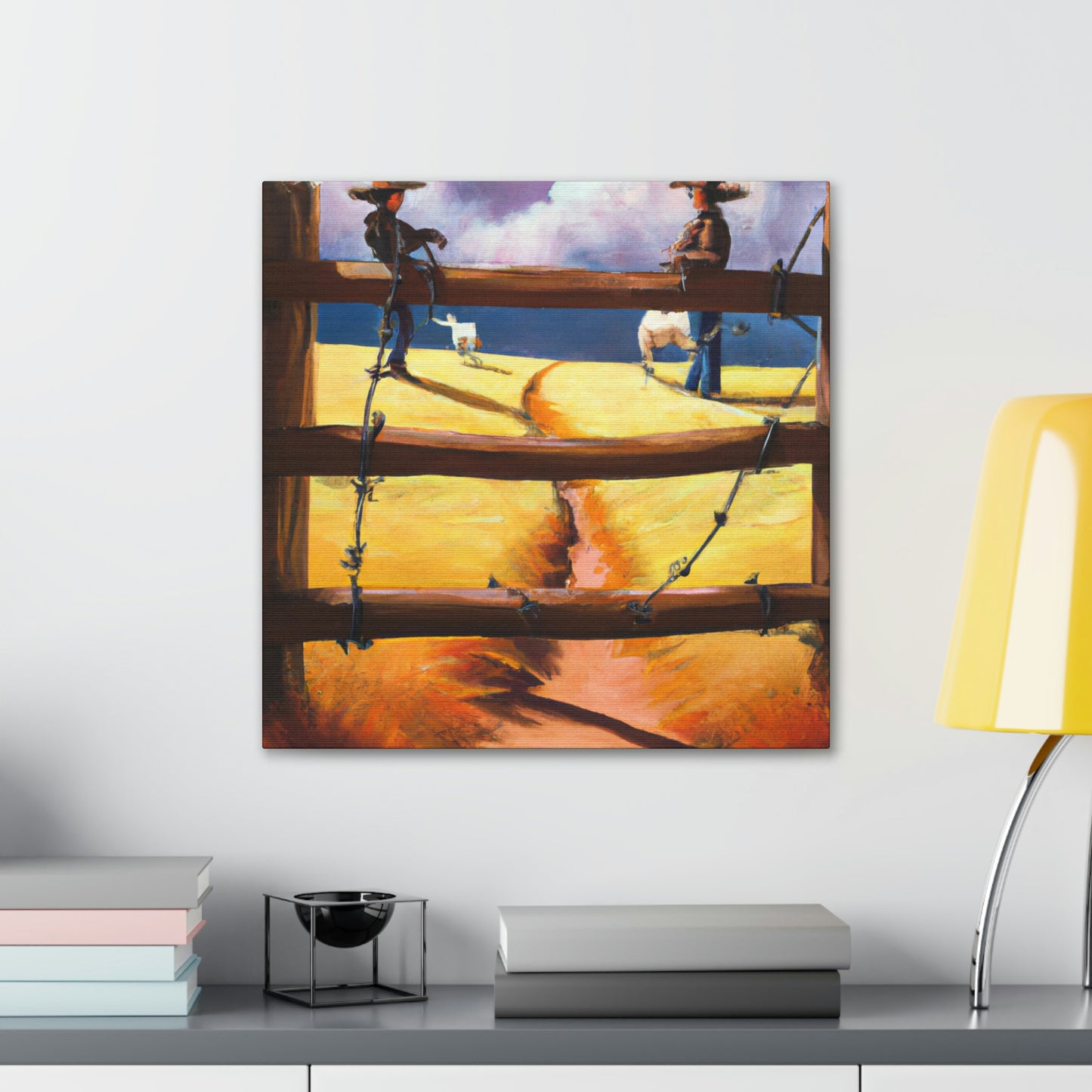 Barbed Wire Sentry. - Canvas