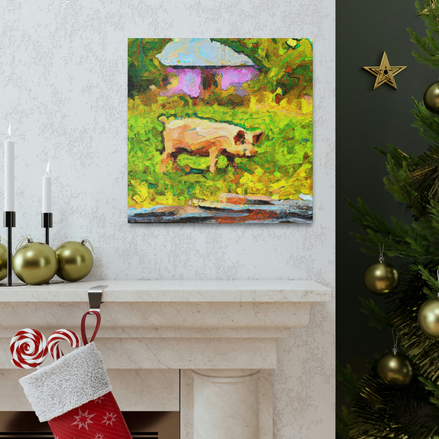 "Pig in Impressionism" - Canvas