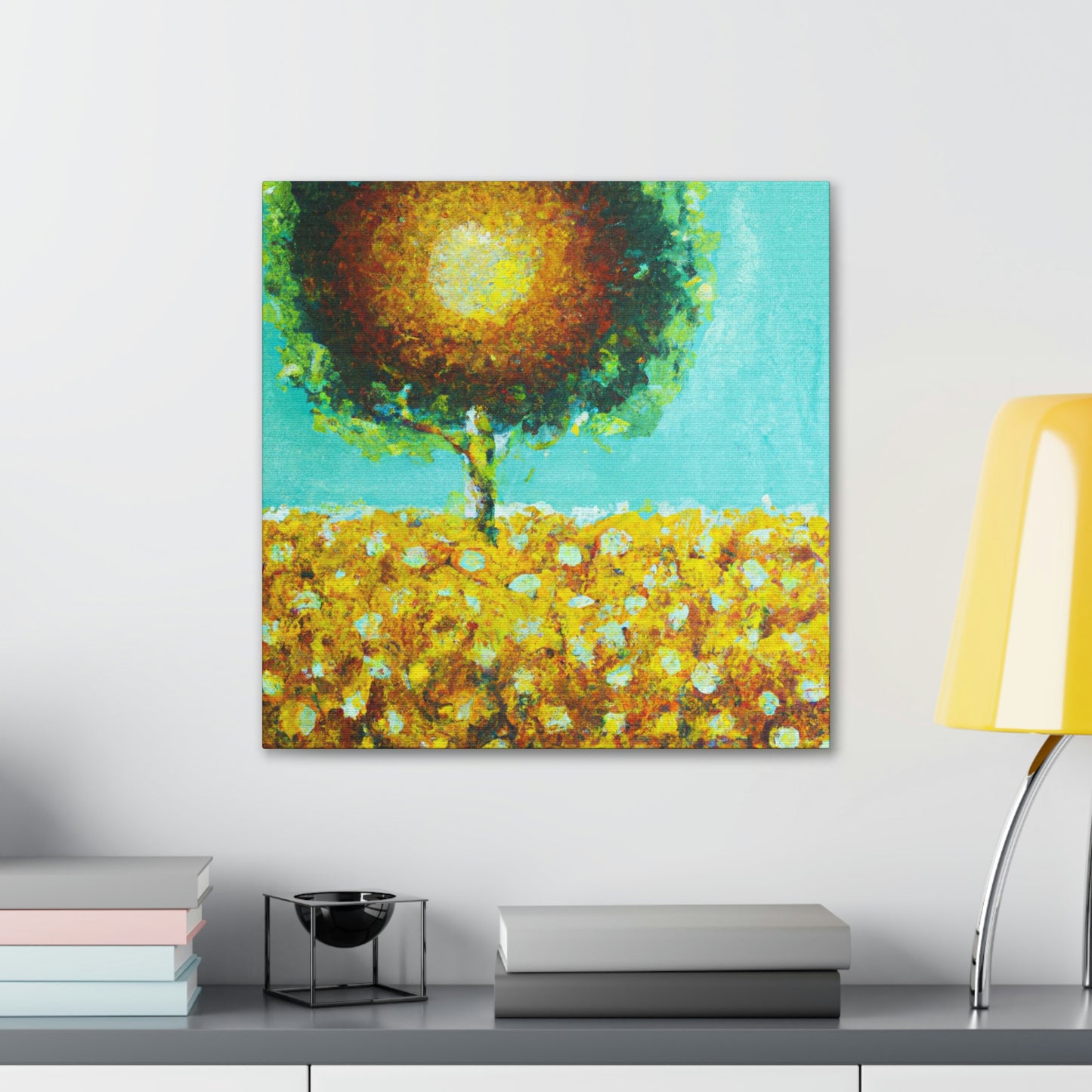 "Golden Sunflower Joy" - Canvas