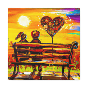 "Love's Embrace Bench" - Canvas