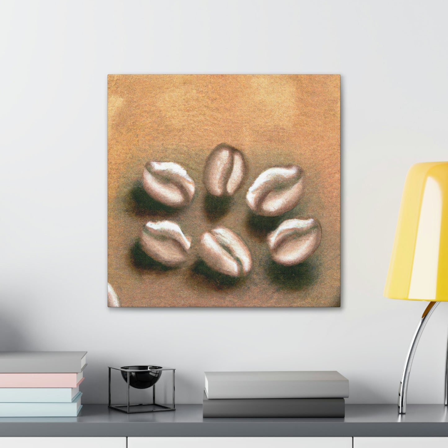 "Coffee Beans: Art Deco" - Canvas