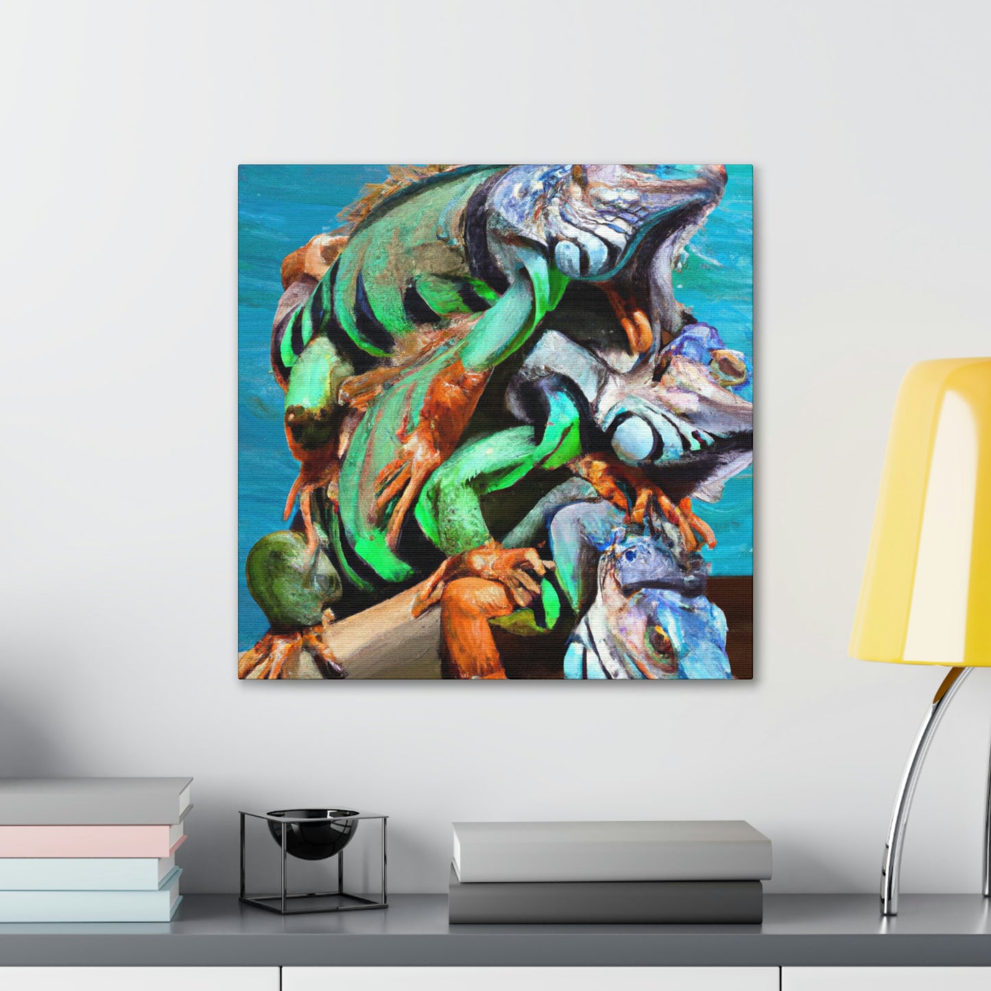 Iguanas Dream Surreal - Canvas