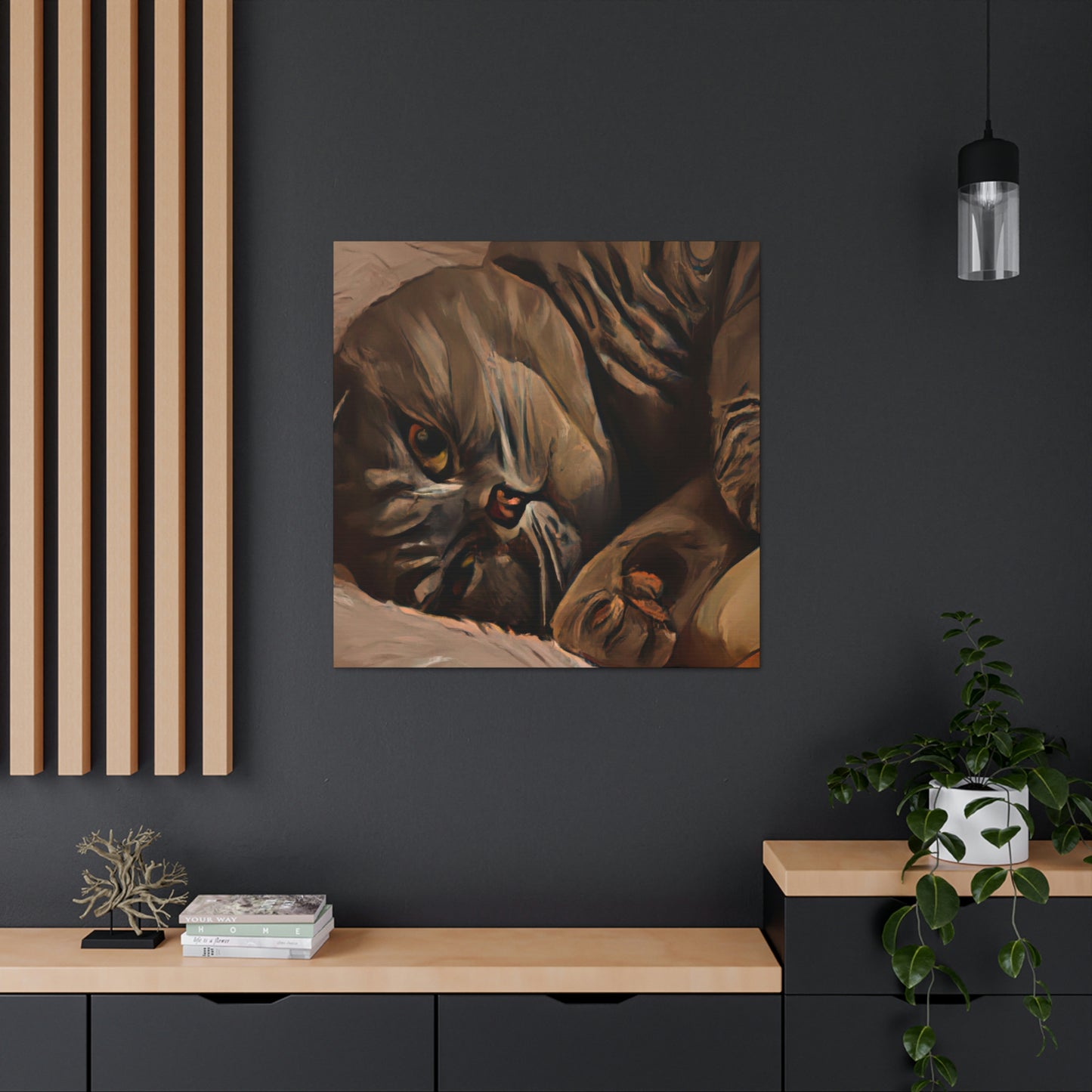 "Scottish Fold Slumbering" - Canvas