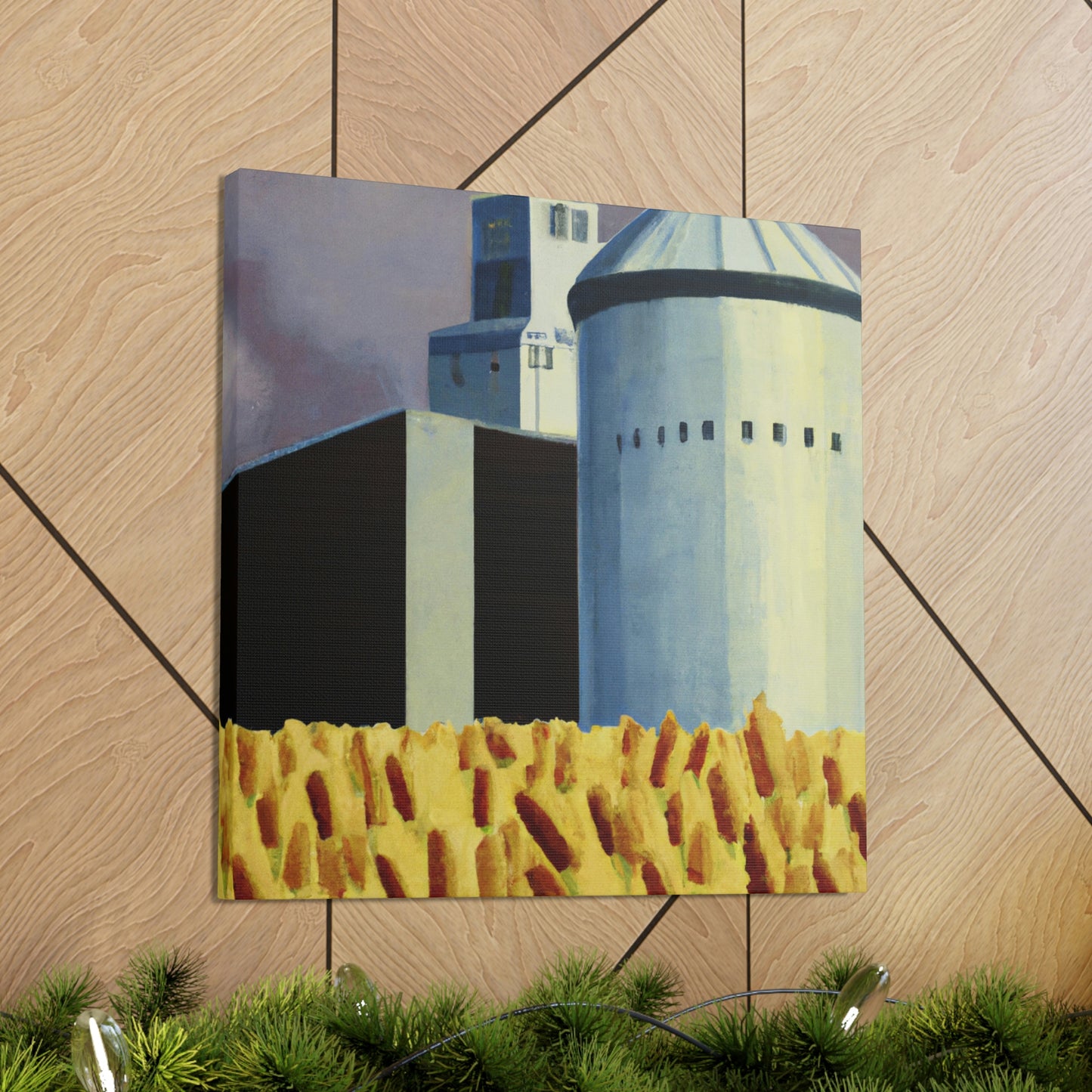 "Sunlit Gilded Silo" - Canvas