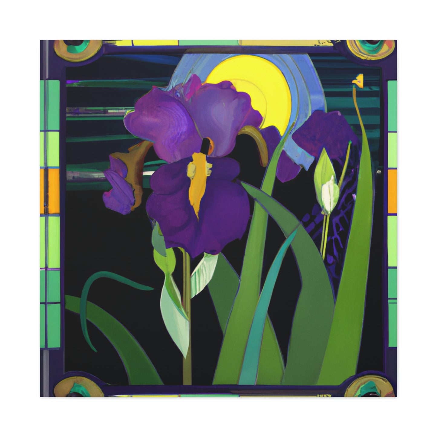 "Iris of Moonlight Glitz" - Canvas