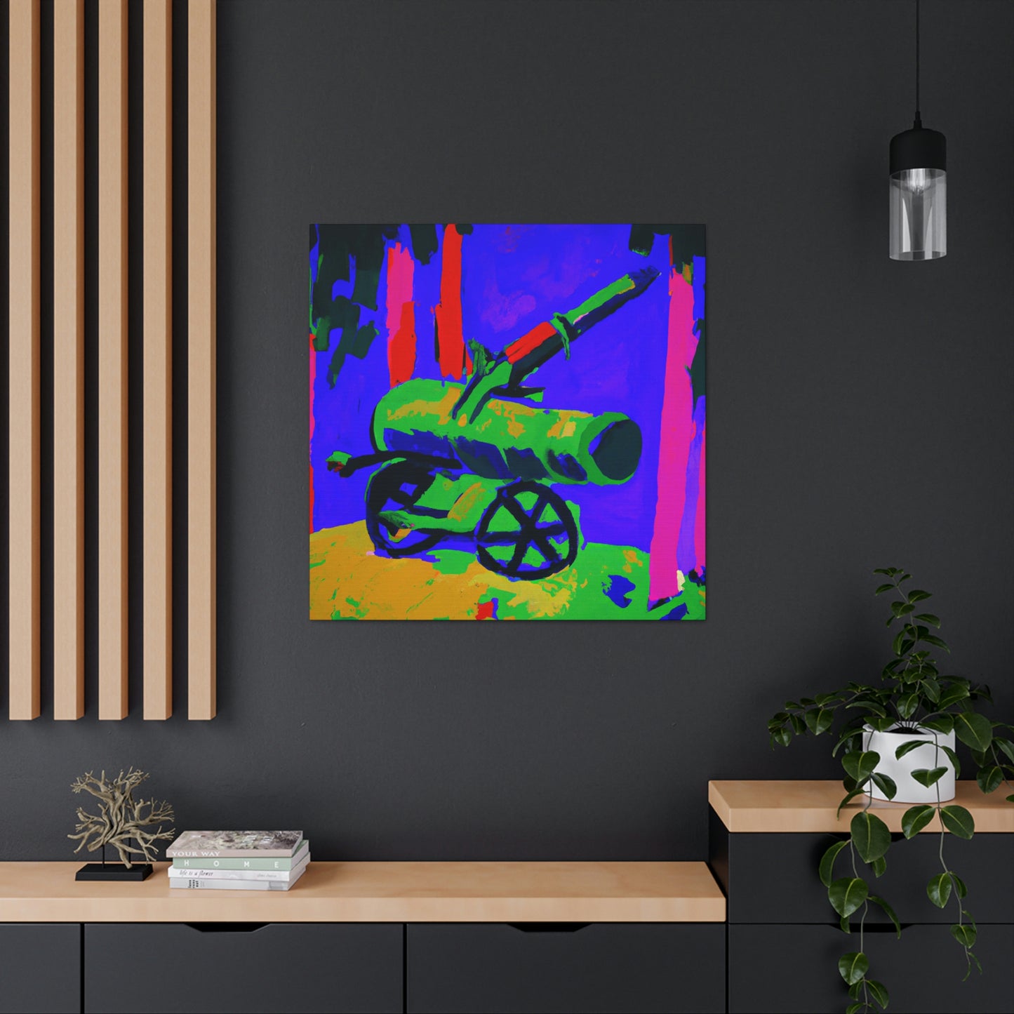 Guns on Fauve Canvas - Canvas