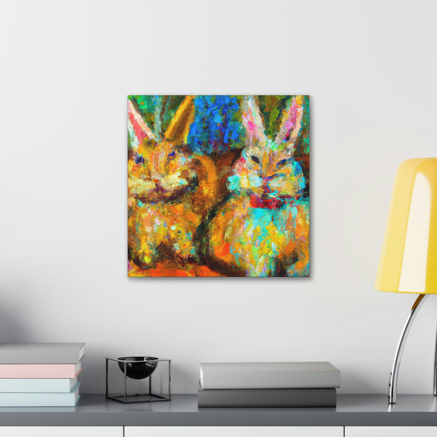 Rabbits in Springtime - Canvas