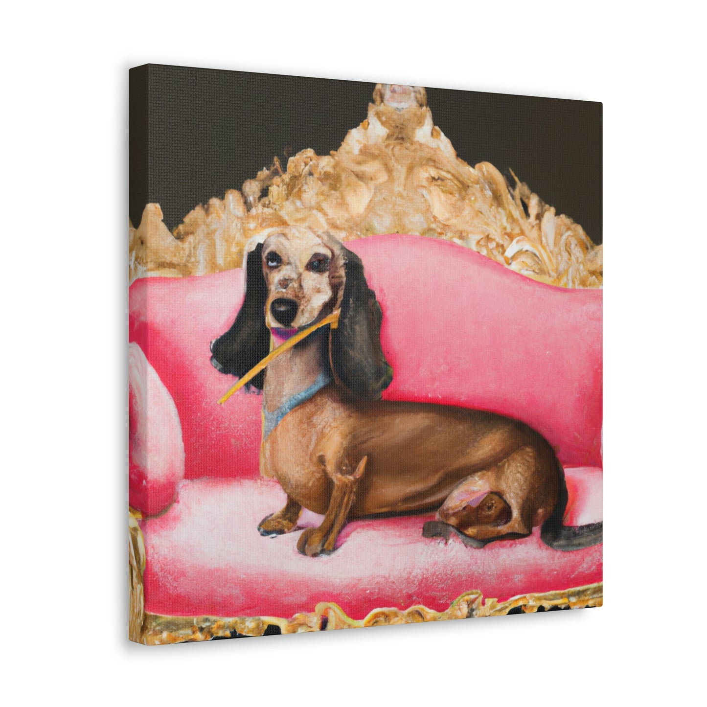 Dachshunds at Play - Canvas