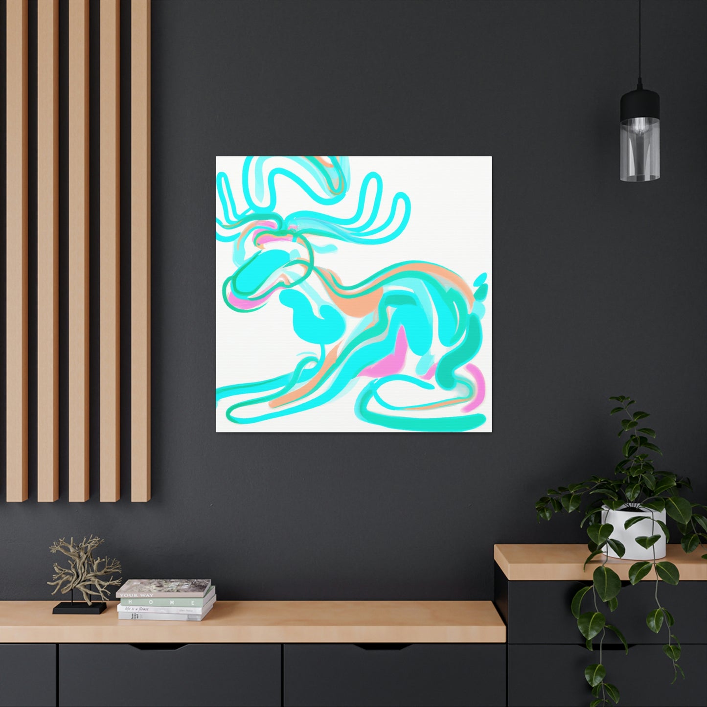 "Reindeer Fauvist Dream" - Canvas