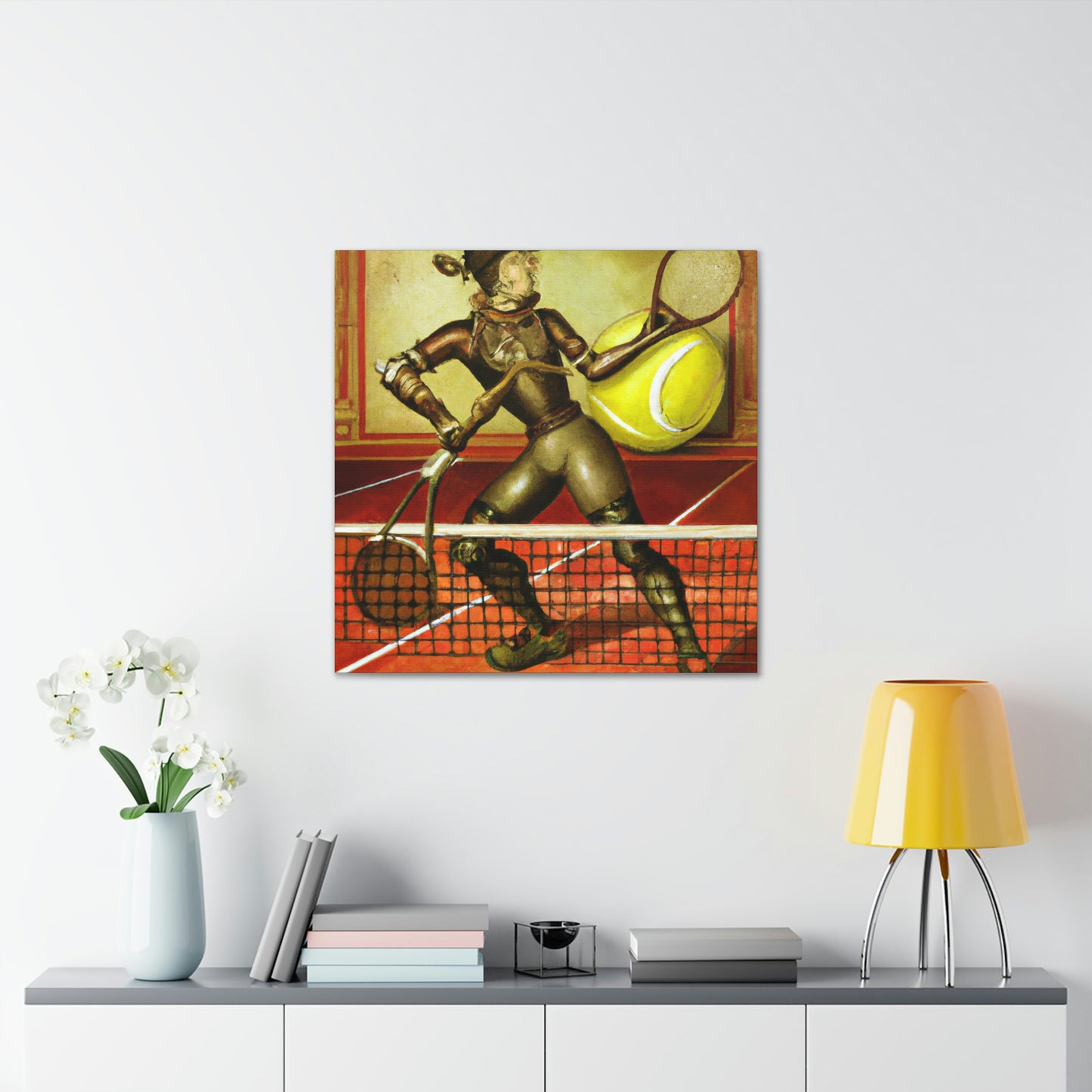 Tennis with Clockwork Gears - Canvas