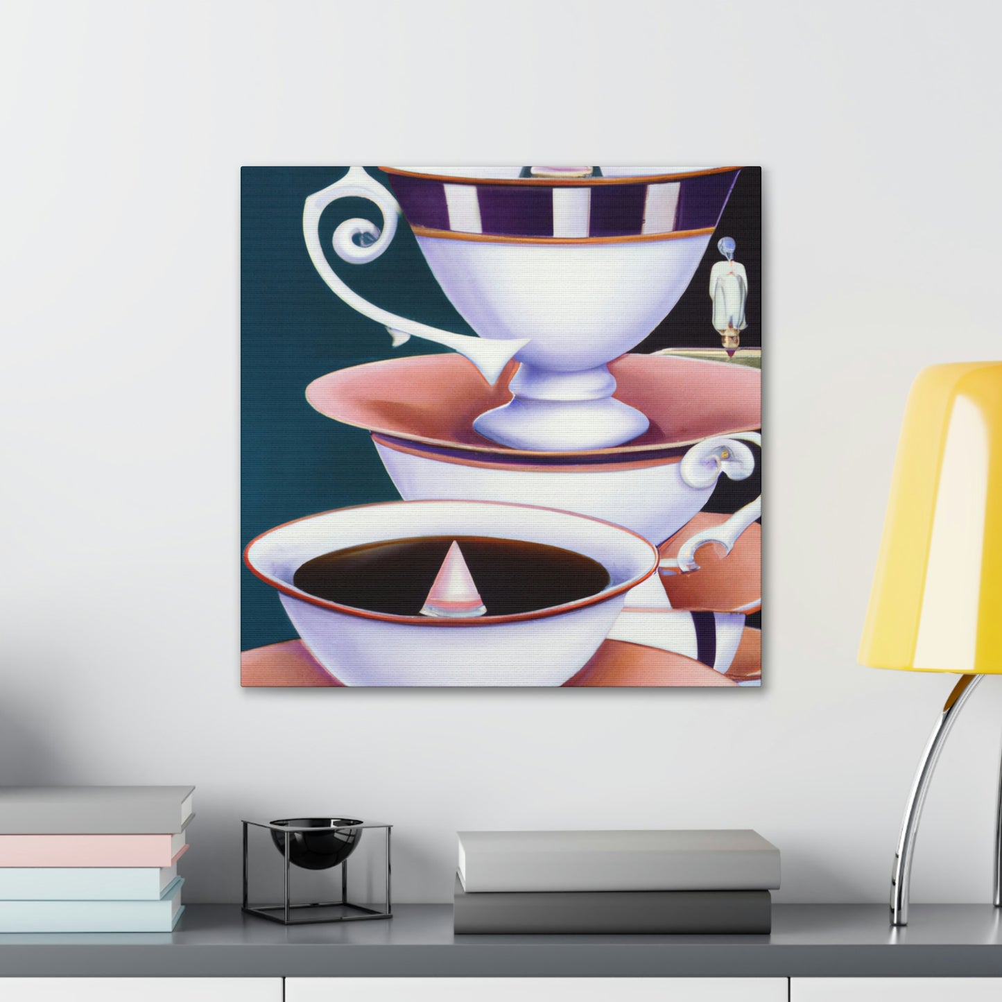 "Cups of Steamy Joy" - Canvas