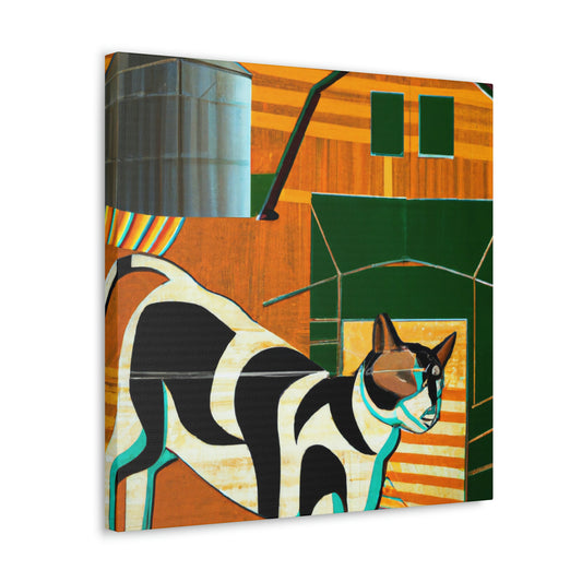 "Barn Cat Art Deco" - Canvas