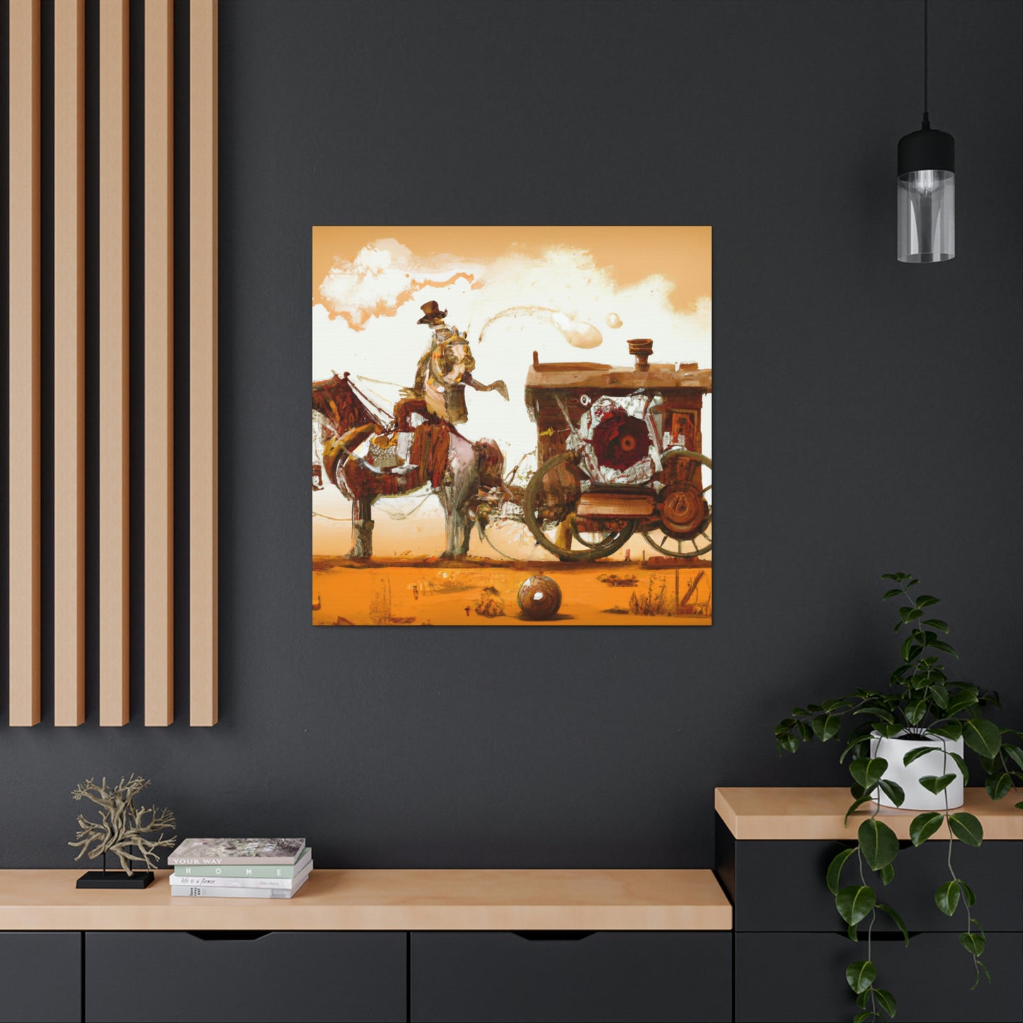 "Stagecoach Steam Adrift" - Canvas