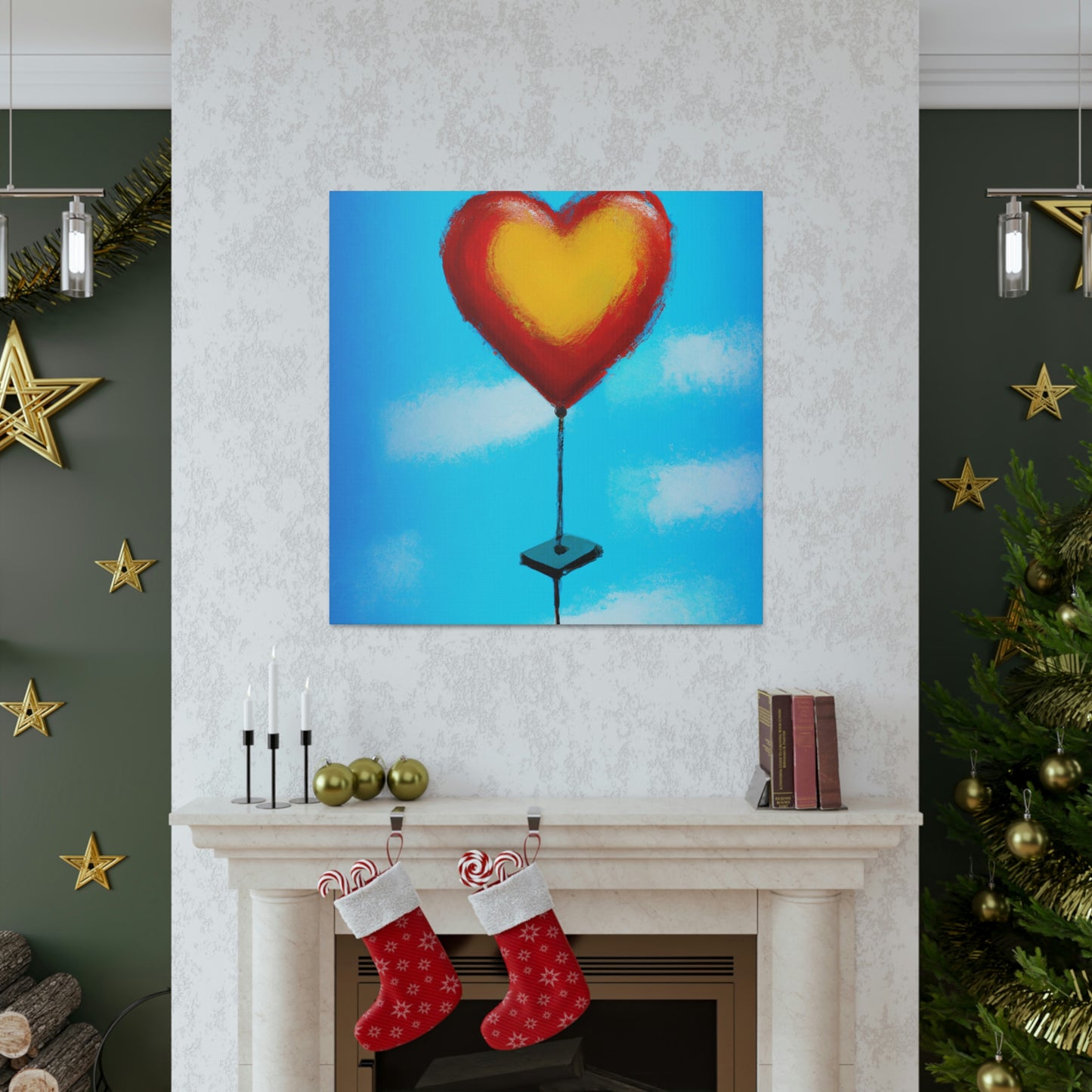 Heart Balloon Joyful Release - Canvas