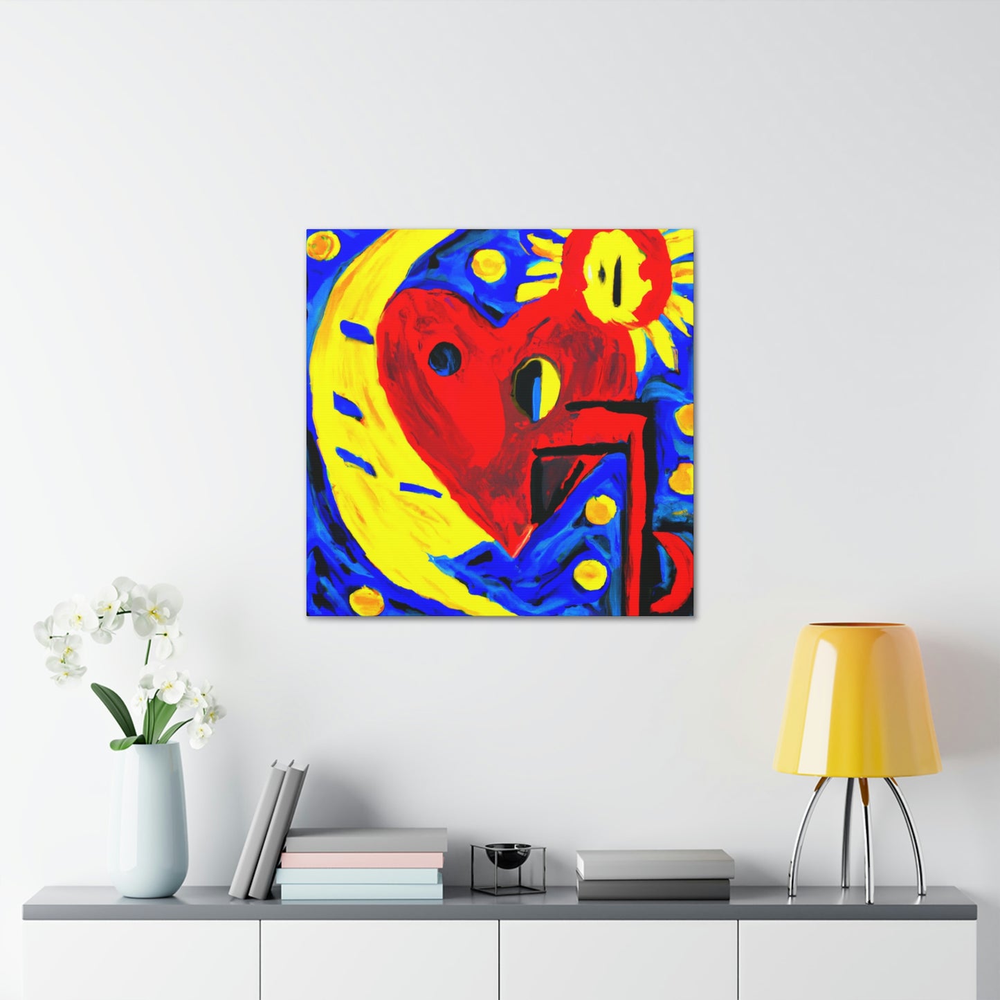 Love's Silver Moon - Canvas